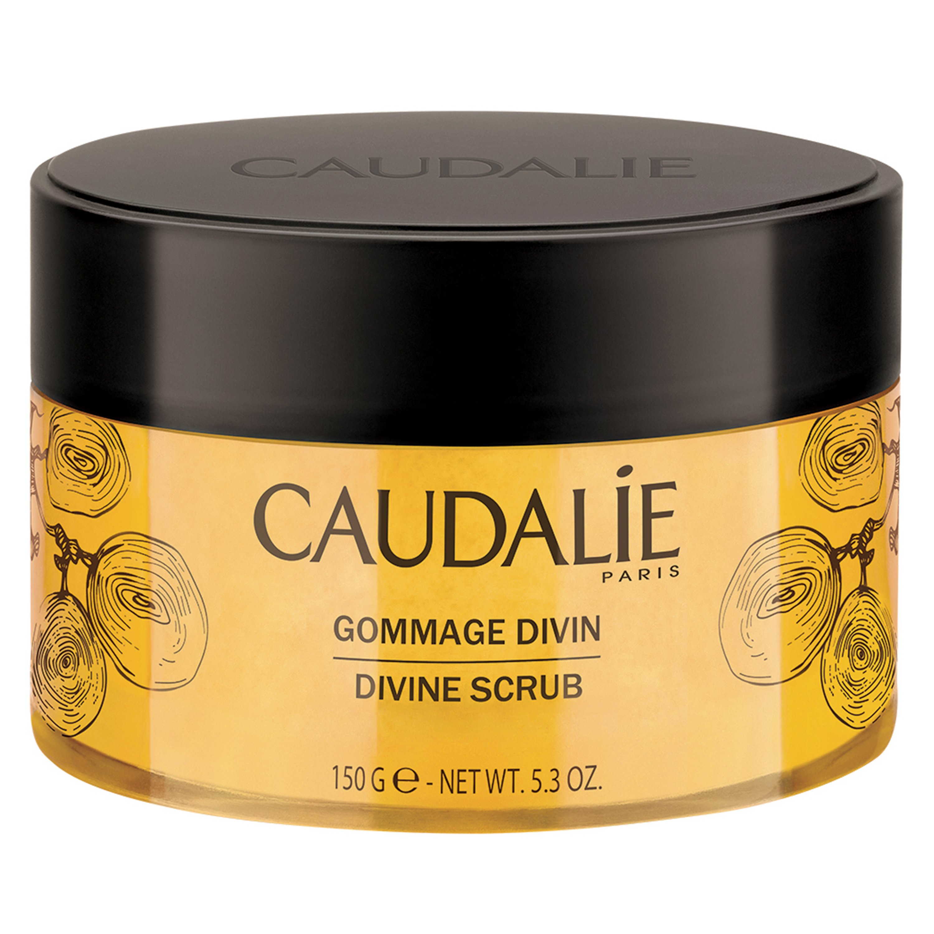 Caudalie Divine Scrub Λεπτόρρευστο Απολεπιστικό Προϊόν Σώματος με Κρυστάλλους Καστανής Ζάχαρης & 4 Φυτικά Έλαια 150gr
