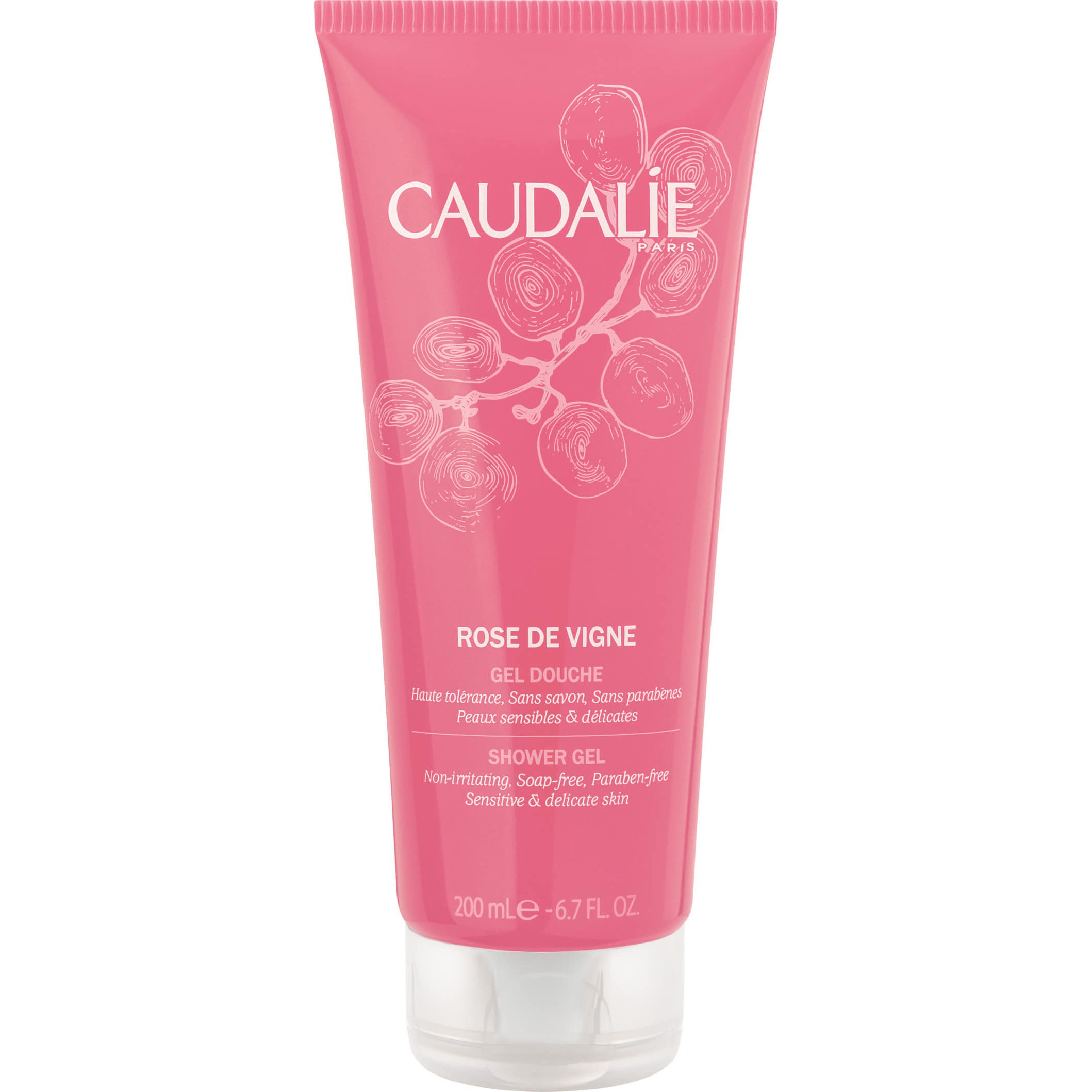 Caudalie Rose de Vigne Shower Gel Απαλό Αφρόλουτρο σε Μορφή Gel Εμπλουτισμένο με Αλόη 200ml