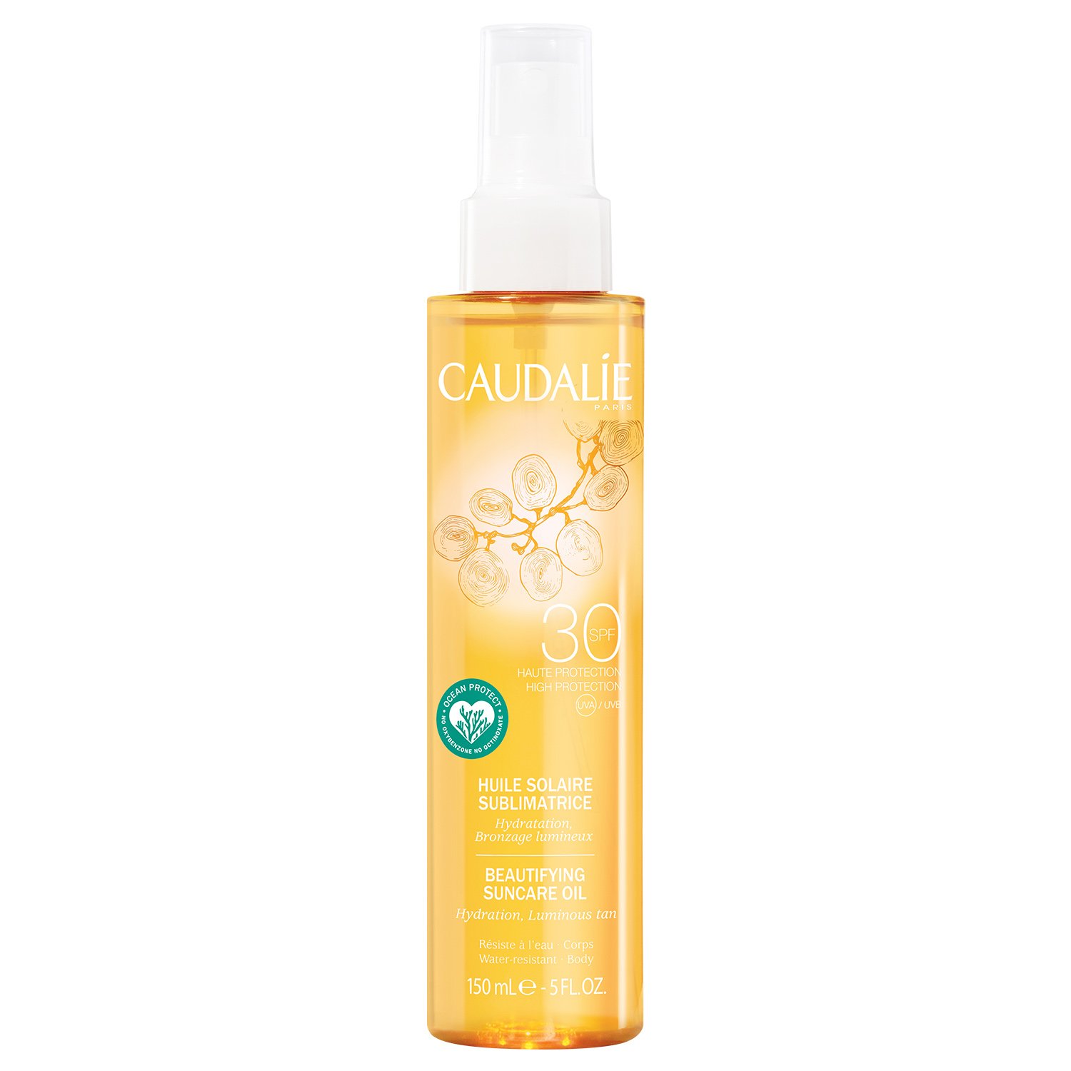 Caudalie Beautifying Suncare Oil Spf30 Αντηλιακό Λάδι Σώματος Ανθεκτικό στο Νερό 150ml