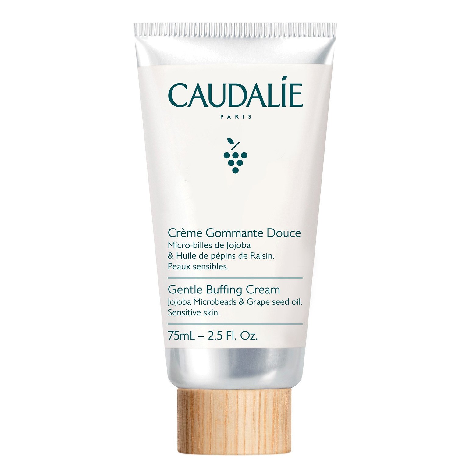 Caudalie Creme Gommante Douce Κρέμα Απολέπισης Προσώπου, Λαιμού & Ντεκολτέ με Μικροσφαιρίδια Jojoba & Έλαιο Σταφυλιού 75ml