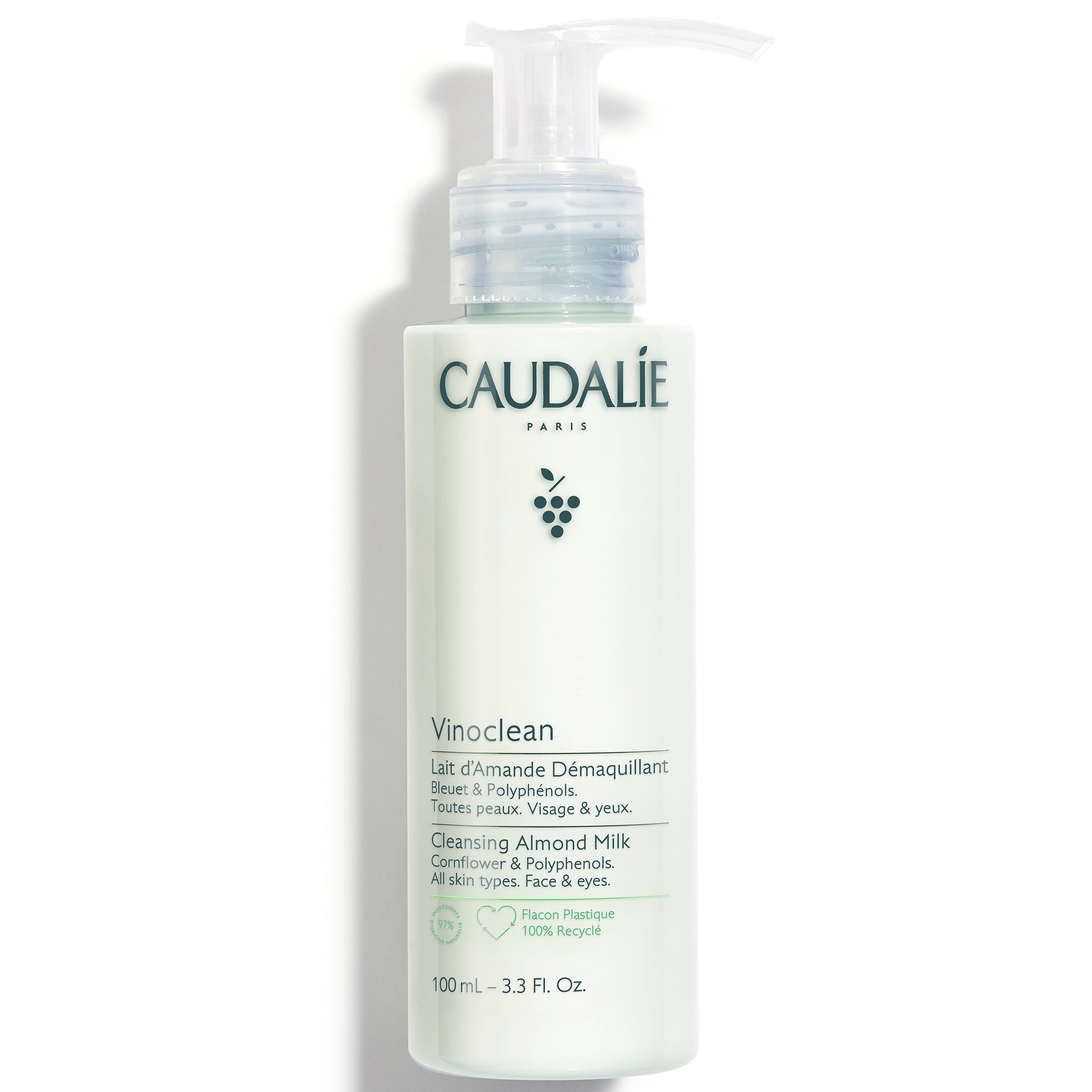 Caudalie Cleansing Almond Milk Βελούδινο Γαλάκτωμα που Καθαρίζει και Αφαιρεί το Μακιγιάζ 100ml