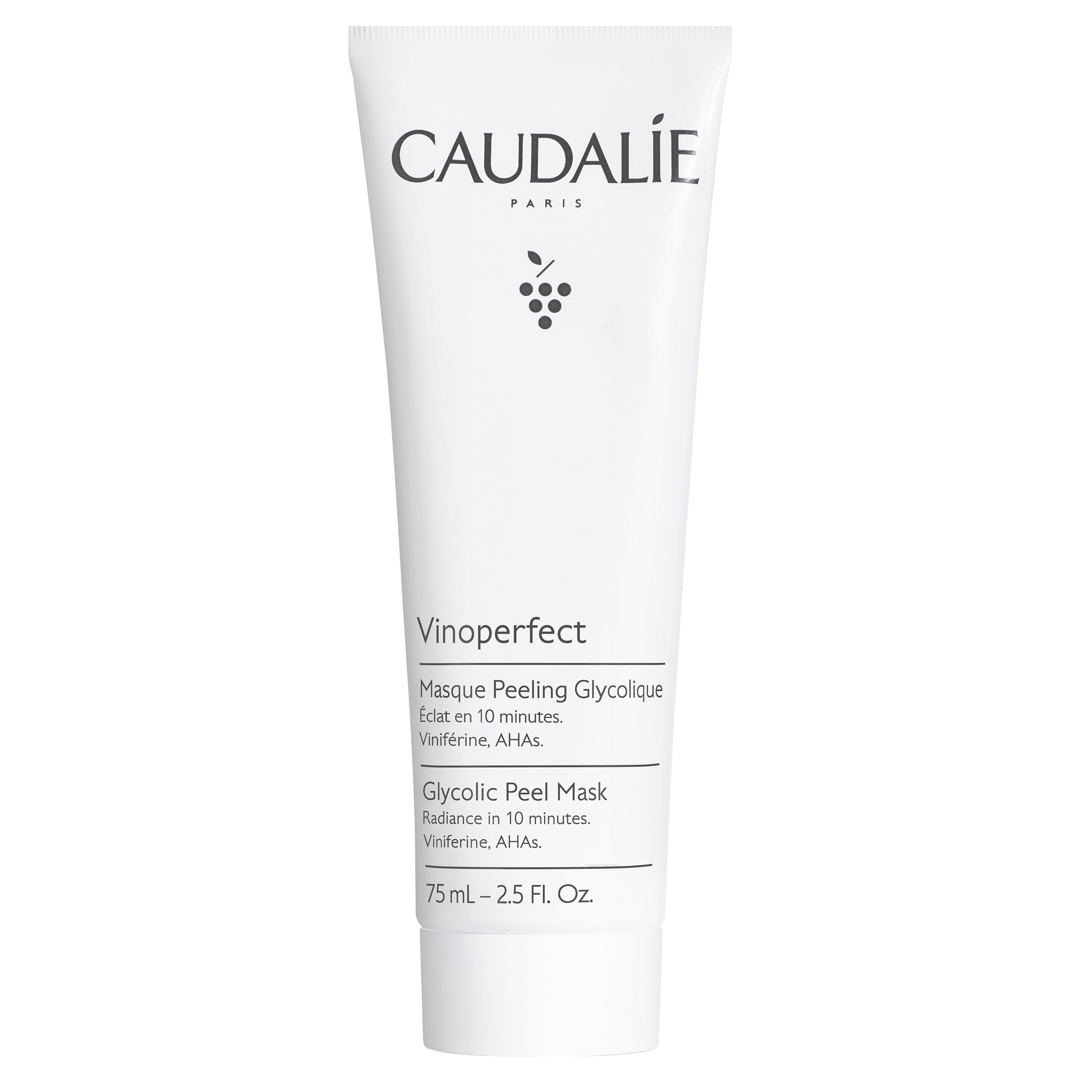 Caudalie Vinoperfect Glycolic Peel Mask Μάσκα Προσώπου Λάμψης & Απολέπισης 75ml