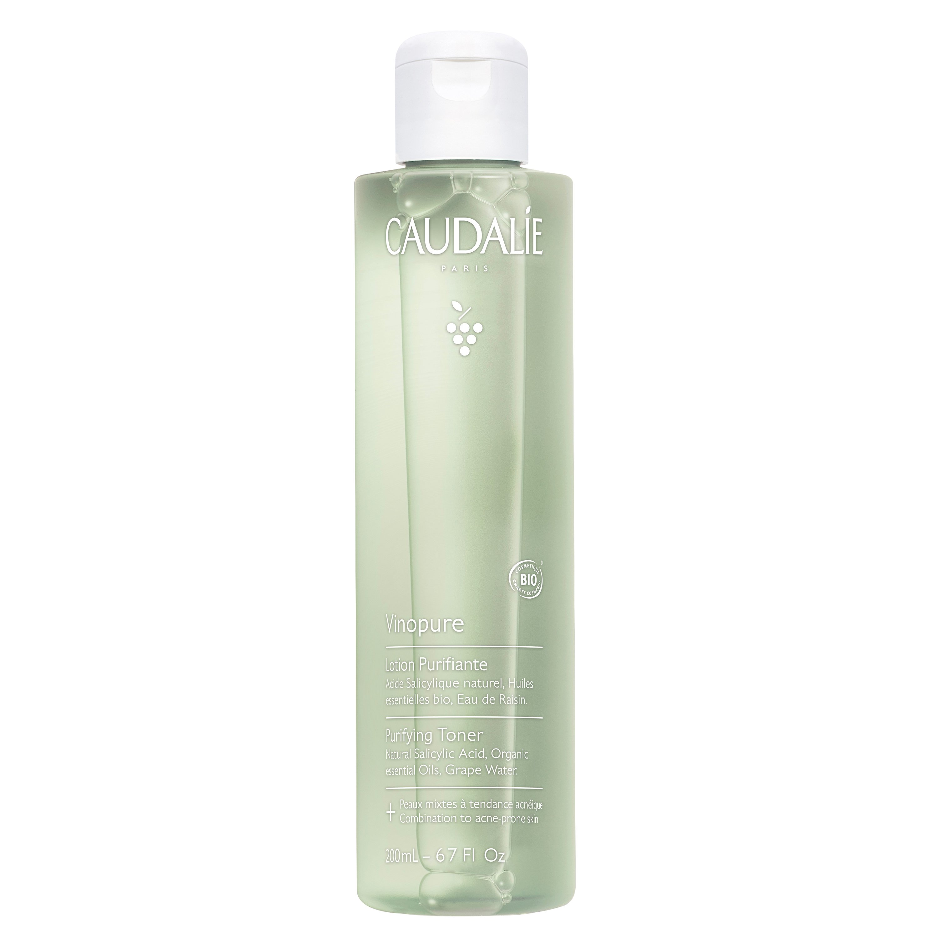 Caudalie Vinopure Clear Skin Purifying Toner Λοσιόν Καθαρισμού Κατά των Ατελειών, Κατάλληλη για Μικτές,Λιπαρές Επιδερμίδες 200ml