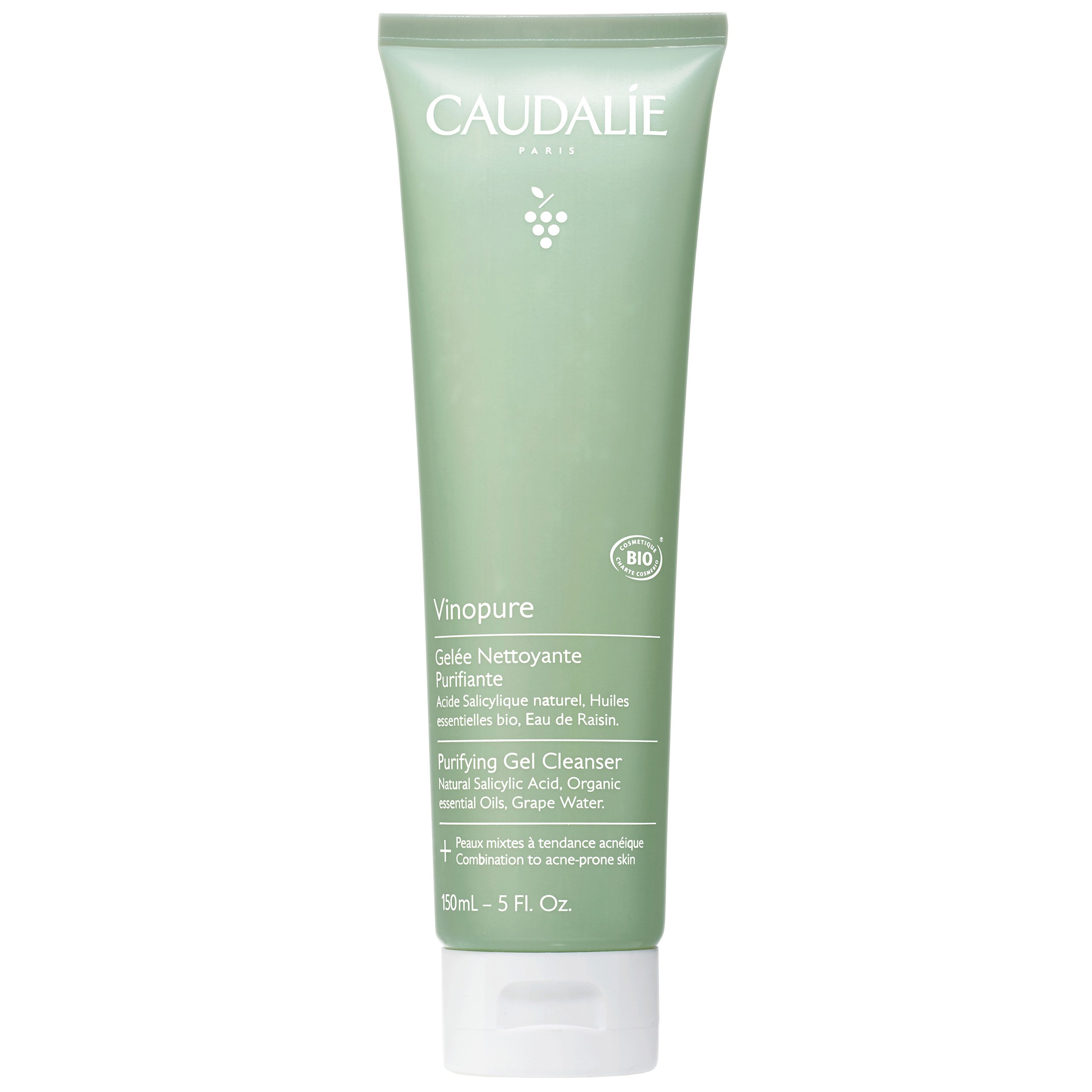 Caudalie Caudalie Vinopure Purifying Gel Cleanser Καθαρίζει το Δέρμα Χωρίς να το Αφήνει Ξηρό 150ml