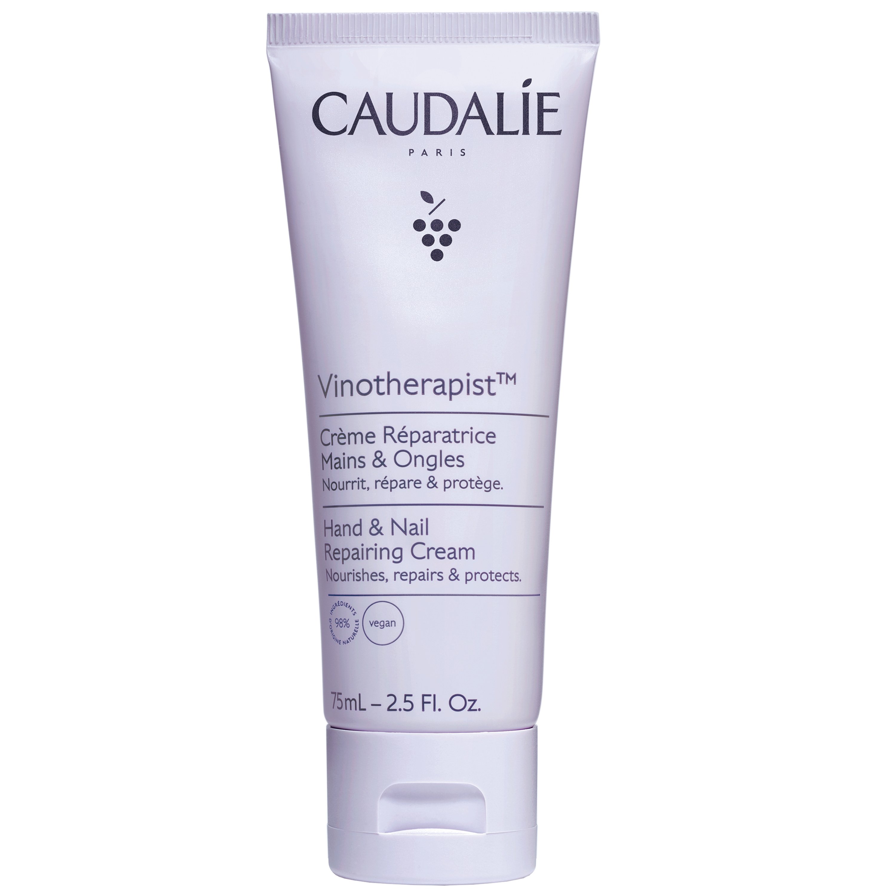 Caudalie Vinotherapist Repairing Hand & Nail Cream Ενυδατική & Επανορθωτική Κρέμα Χεριών & Νυχιών για Ξηρό Δέρμα 75ml