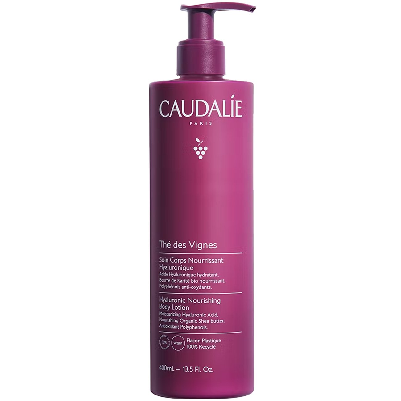 Caudalie The Des Vignes Hyaluronic Nourishing Body Lotion Θρεπτική Λοσιόν Ενυδάτωσης Σώματος για Ορατά πιο Απαλή, Ελαστική & Φωτεινή Επιδερμίδα 400ml