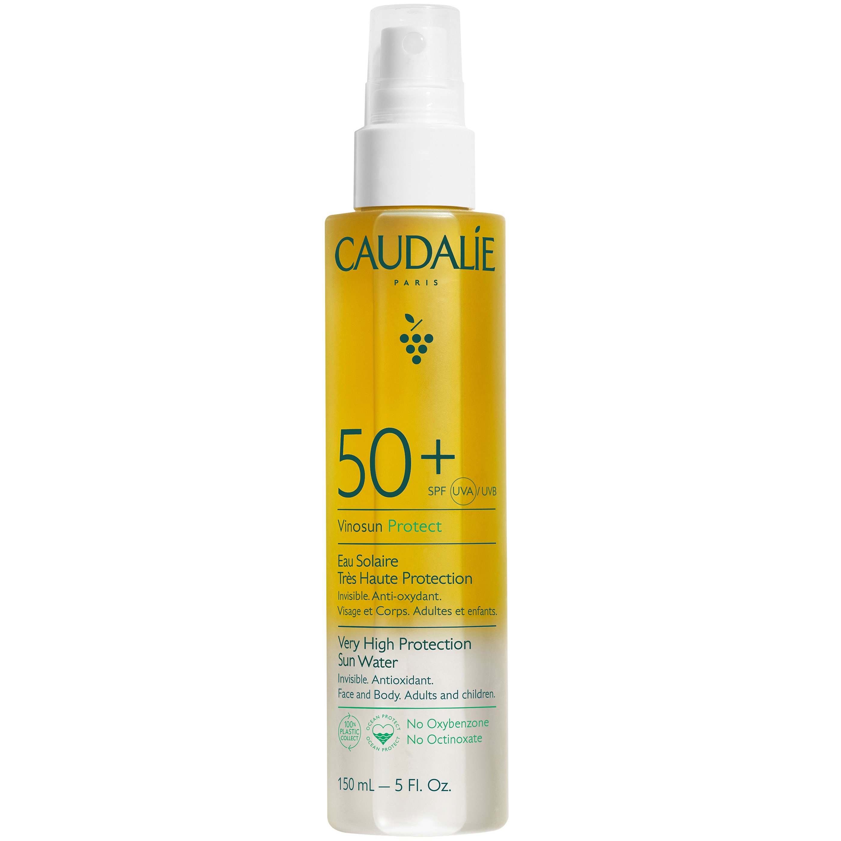 Caudalie Caudalie Vinosun Protect Very High Protection Sun Water Spf50+ Διφασικό Αντηλιακό Spray Προσώπου, Σώματος & Μαλλιών, Πολύ Υψηλής Προστασίας για Όλη την Οικογένεια 150ml