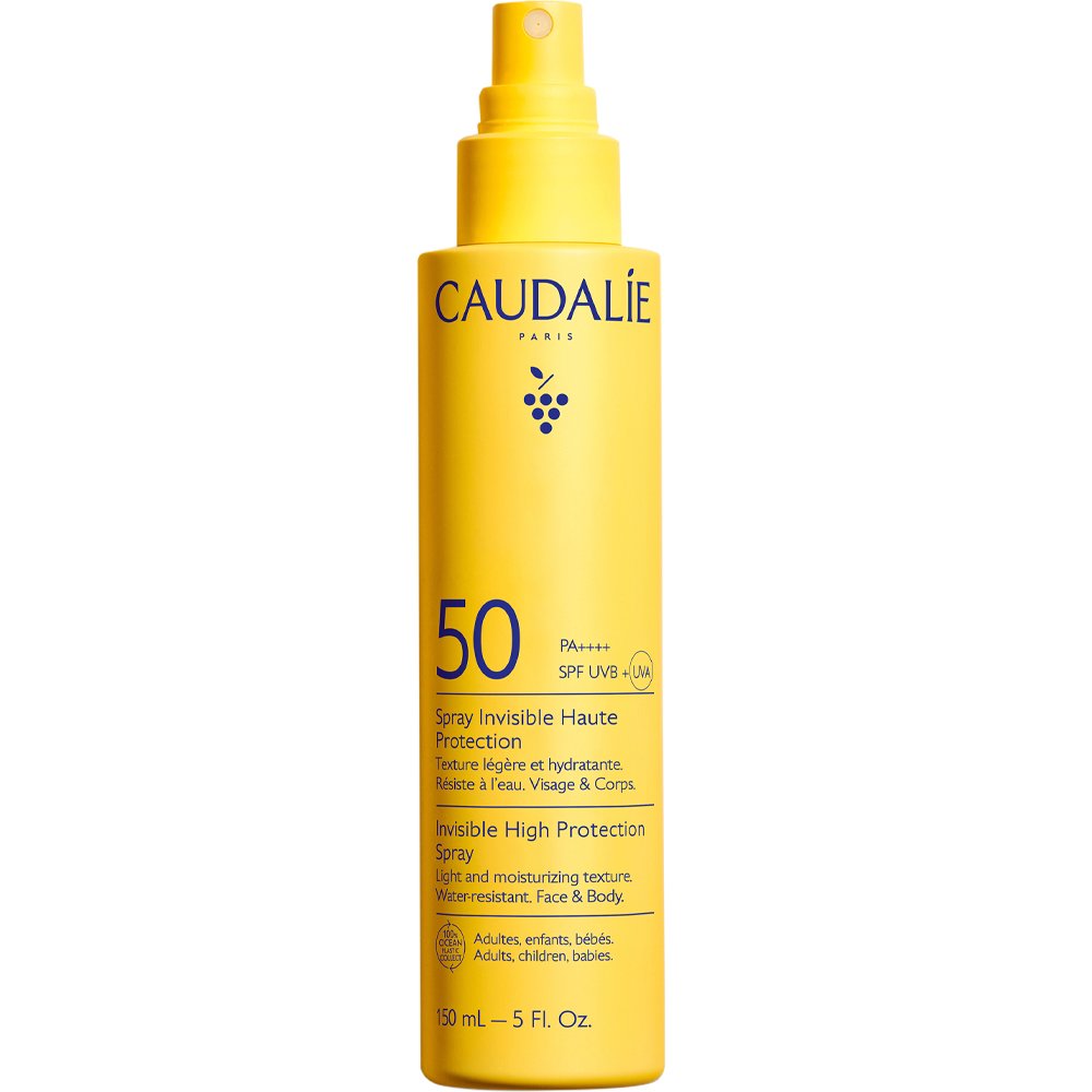 Caudalie Vinosun Spf50 Invisible Spray Λεπτόρρευστο Αντηλιακό Spary Προσώπου & Σώματος Υψηλής Προστασίας για Όλη την Οικογένεια 150ml