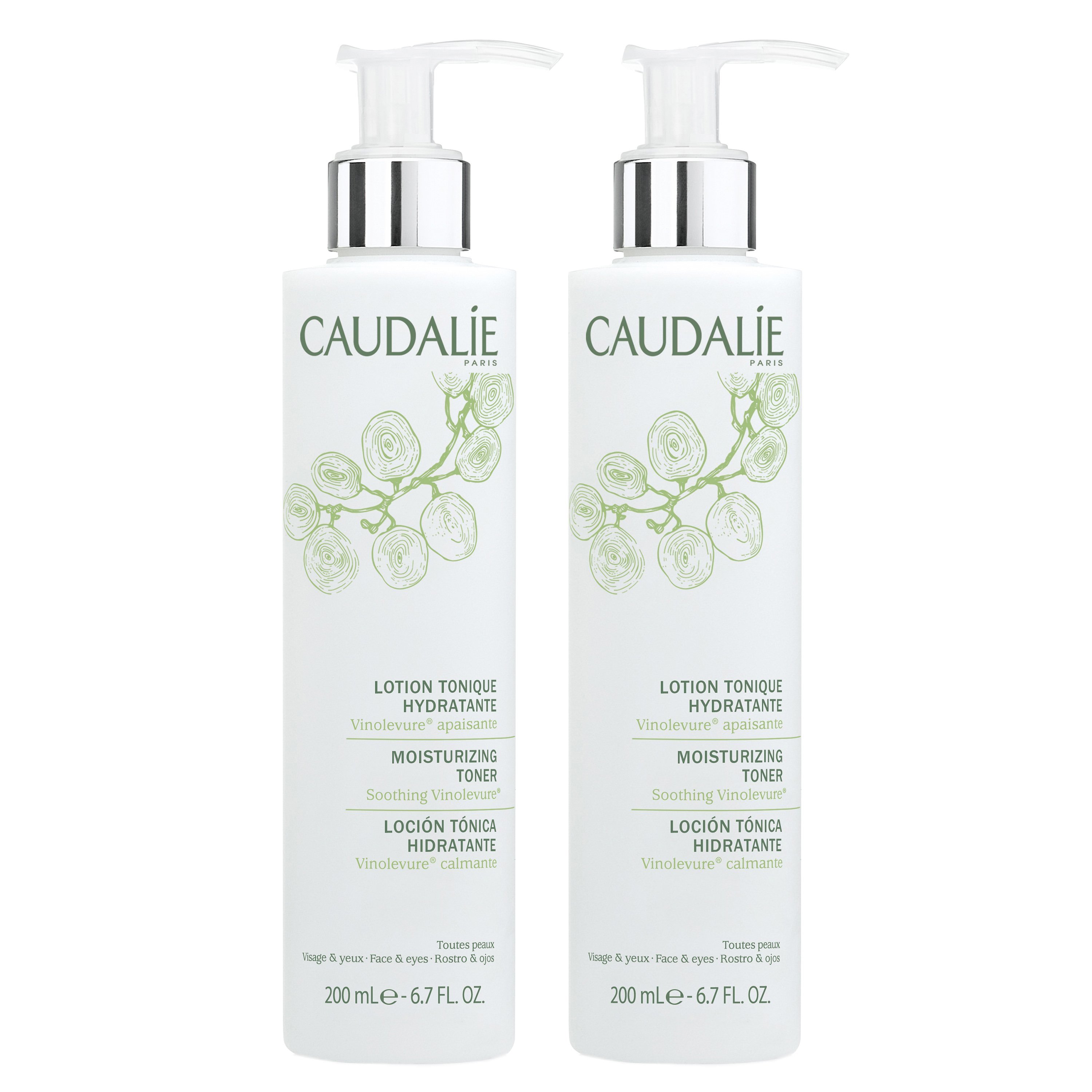 Caudalie Πακέτο Προσφοράς Moisturizing Toner Τονωτική-Ενυδατική Λοσιόν Προσώπου & Ματιών 2x200ml