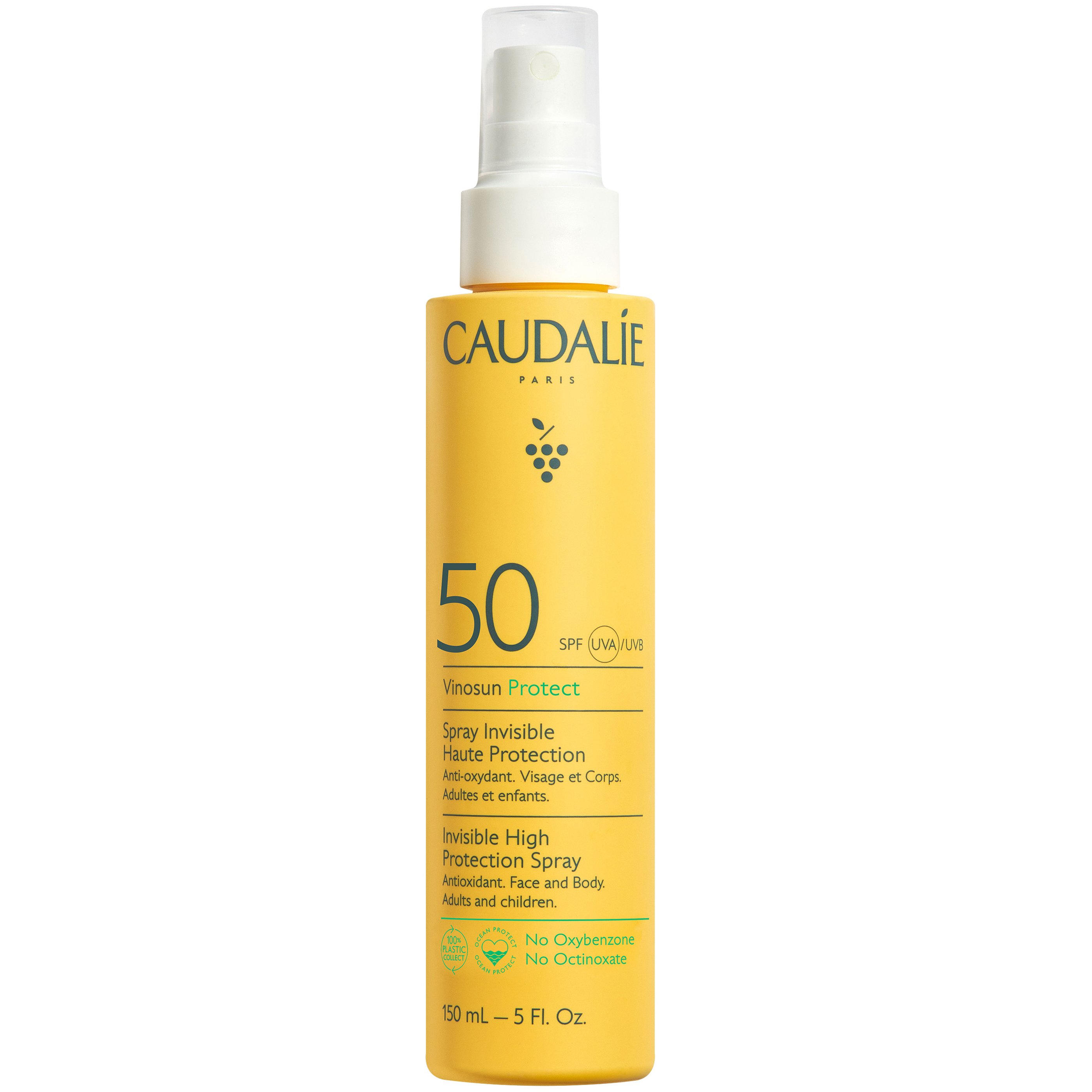 Caudalie Caudalie Vinosun Protect Invisible High Protection Spray Spf50 Λεπτόρρευστη Αντηλιακή Κρέμα Προσώπου, Σώματος Υψηλής Προστασίας για Όλη την Οικογένεια 150ml