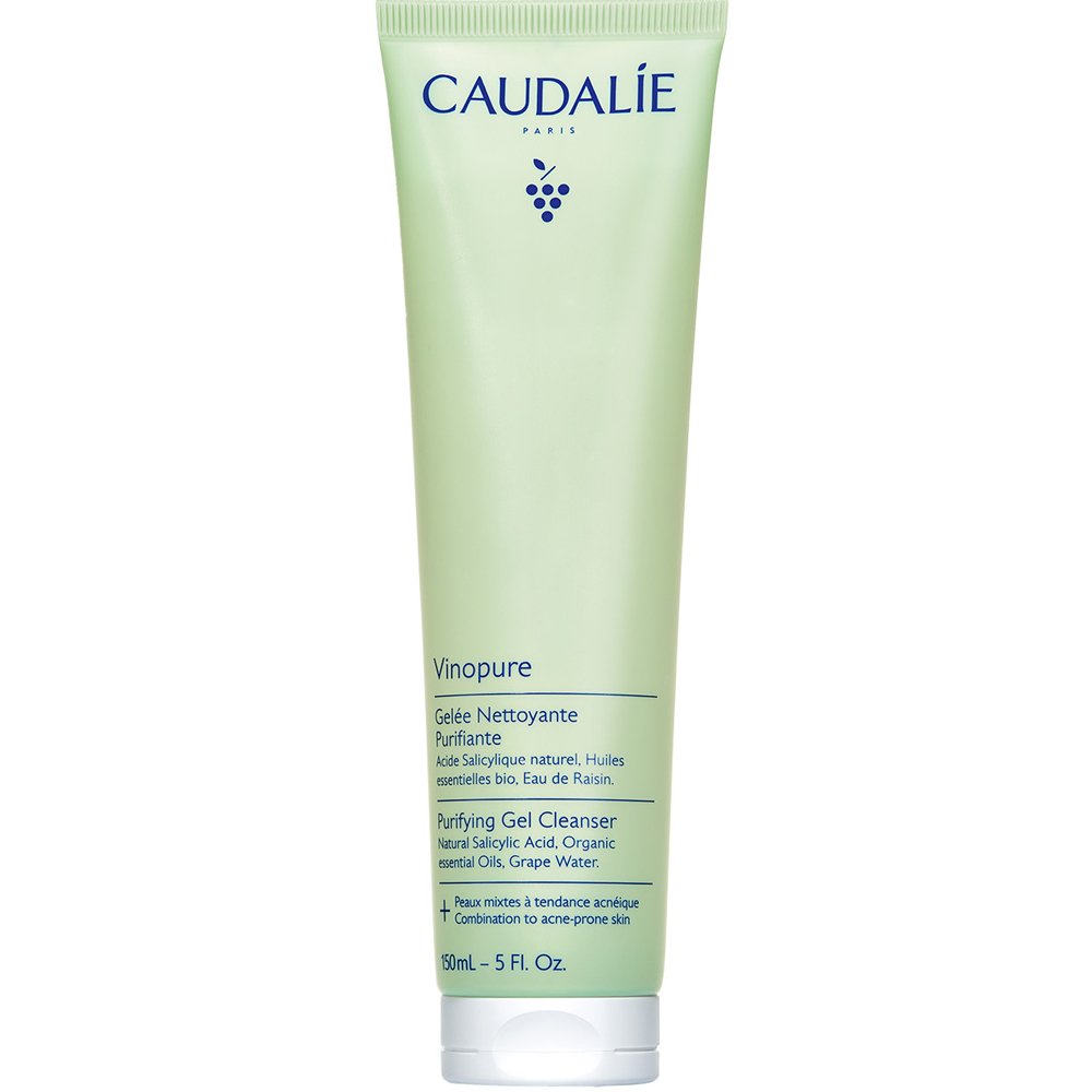 Caudalie Vinopure Purifying Cleanser Gel Καθαρισμού Προσώπου με Φυσικό Σαλικυλικό Οξύ & 6 Καθαριστικά Αιθέρια Έλαια για Λιπαρές Επιδερμίδες με Τάση Ακμής 150ml