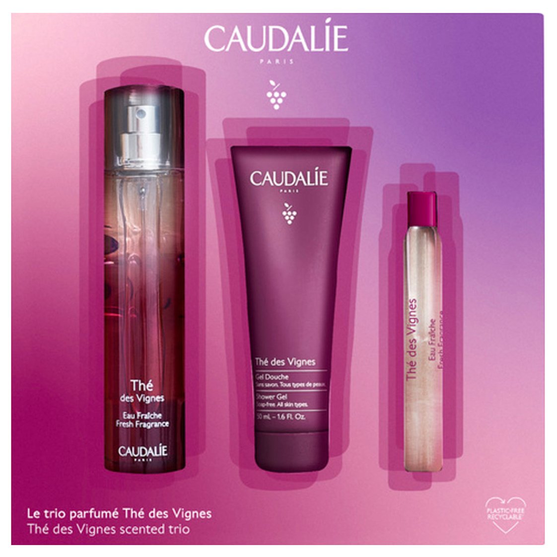 Caudalie Promo The Des Vignes Gift Set Fresh Fragrance Ακαταμάχητο Άρωμα 50ml & Δώρο Shower Gel Απαλό Αρωματισμένο Αφρόλουτρο 50ml & Fragrance 10ml