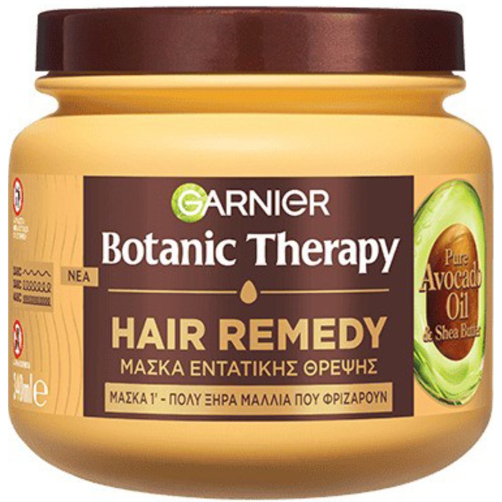 Garnier Botanic Therapy Hair Remedy Avocado Oil & Shea Butter Mask Μάσκα Εντατικής Θρέψης με Έλαιο Αβοκάντο & Βούτυρο Καριτέ για Πολύ Ξηρά Μαλλιά που Φριζάρουν 340ml