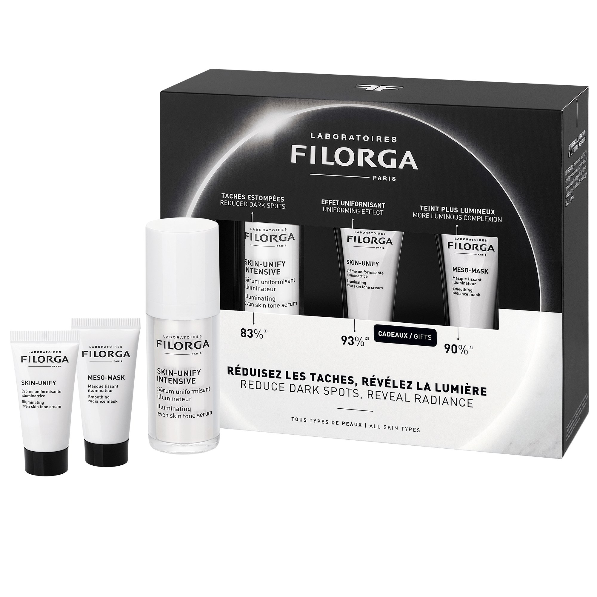 Filorga Πακέτο Προσφοράς Skin-Unify Box Intensive Illuminating Even Skin Tone Face Serum 30ml & Illuminating Even Skin Tone Cream 15ml & Meso-Mask Smoothing Radiance Mask 15ml