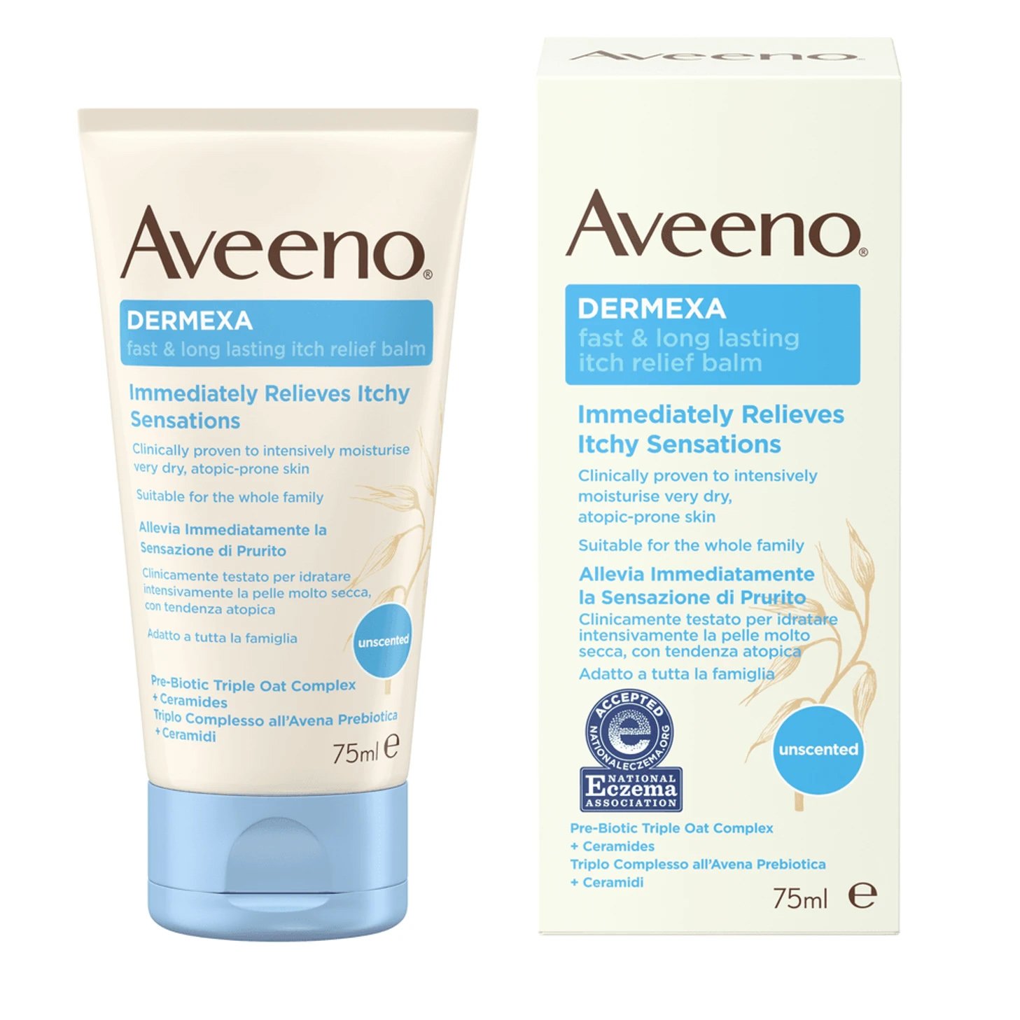 Aveeno Dermexa Fast & Long Lasting Itch Relief Balm Καταπραυντική Κρέμα Κατά του Κνησμού 75ml