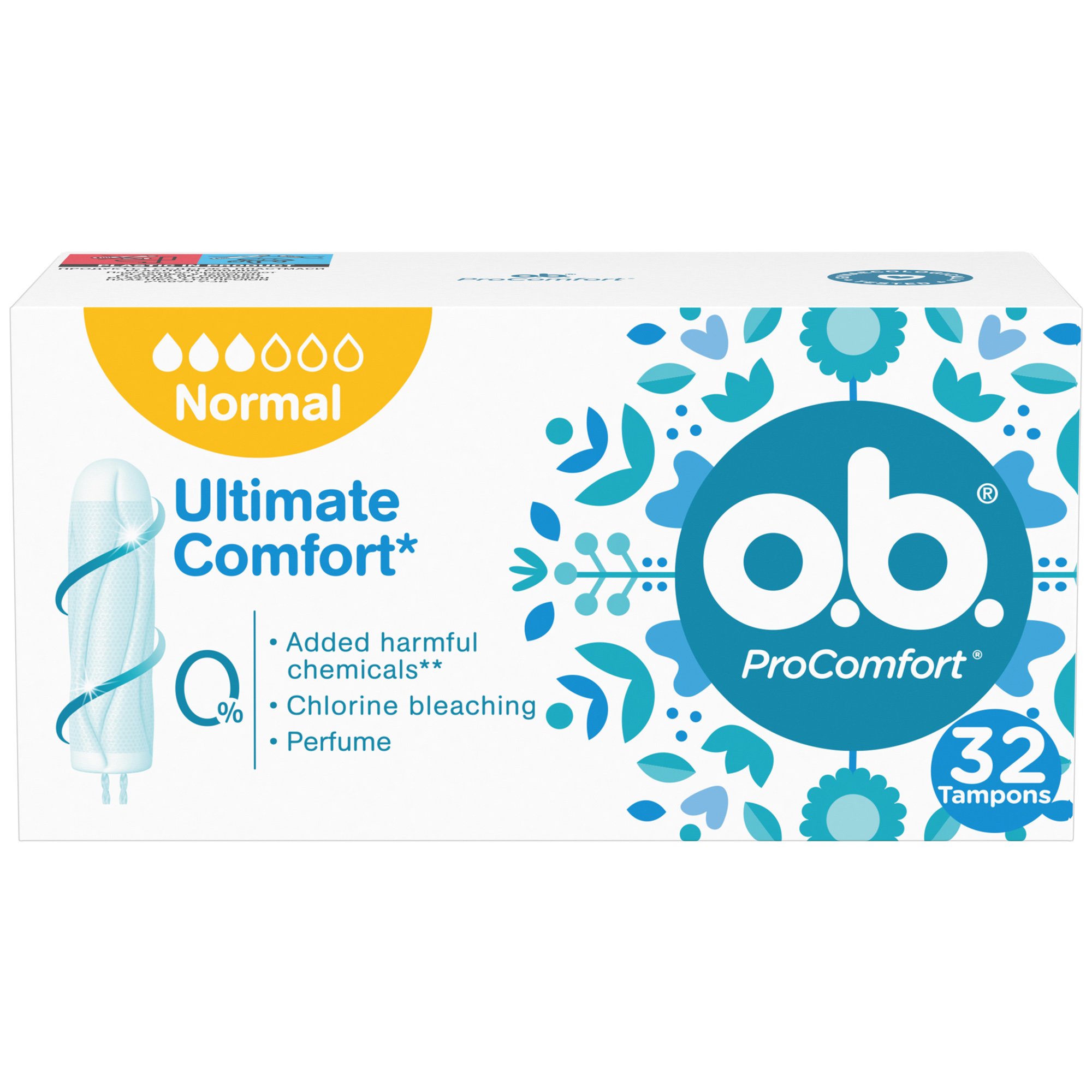 o.b. o.b. ProComfort Ultimate Comfort Tampon με Μοναδικό Κάλυμμα Μεταξένιας Απαλότητας 16 Τεμάχια