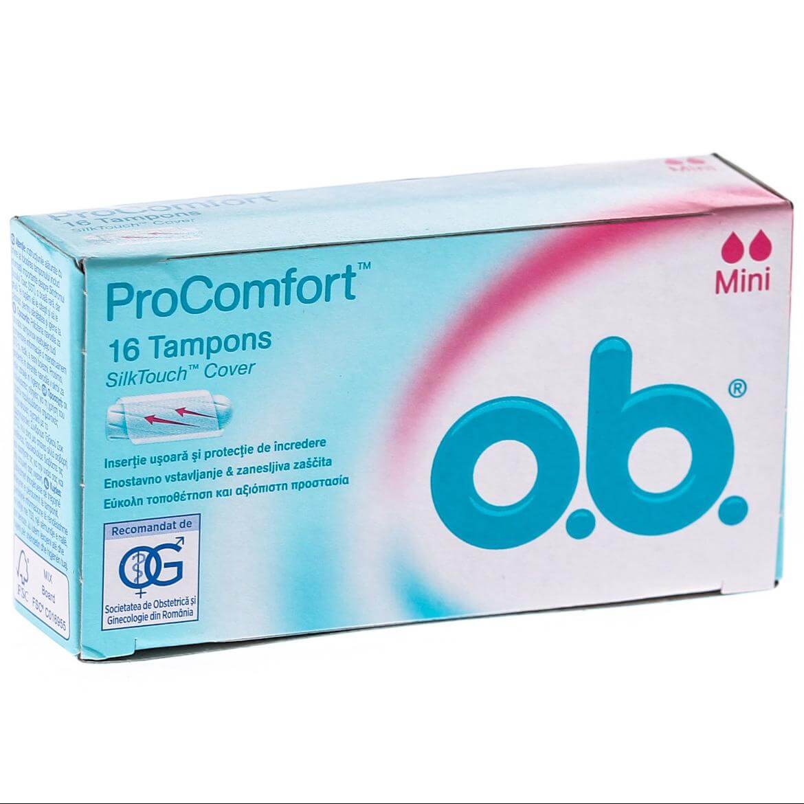 O.b. ProComfort Mini Ταμπόν για Πρώτη Φορά και Ημέρες με Πολύ Μικρή Ροή 16 Τεμάχια