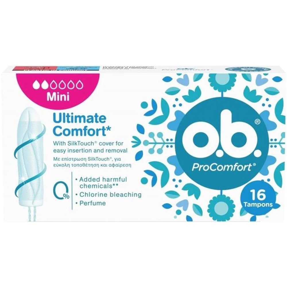 o.b. O.b. ProComfort Mini Ταμπόν για Ημέρες με Πολύ Μικρή Ροή 16 Τεμάχια