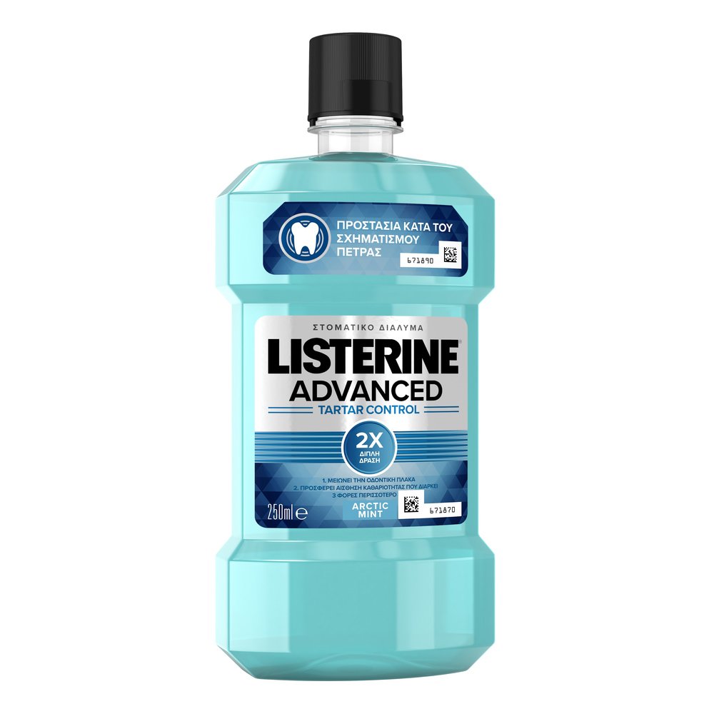 Listerine Advanced Tartar Control Πρόληψη και Καταπολέμη της Πλάκας και της Πέτρας 250ml