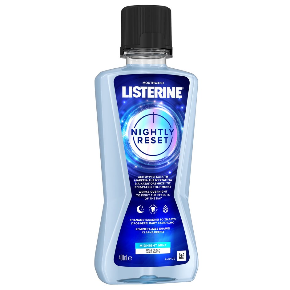 Listerine Nightly Reset Στοματικό Διάλυμα με Σύνθεση που Λειτουργεί Κατά τη Διάρκεια της Νύχτας 400ml