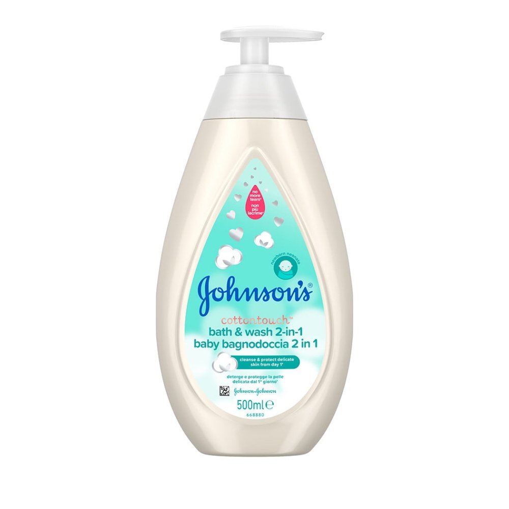 Johnson’s Baby CottonTouch 2-σε-1 Βρεφικό Αφρόλουτρο & Σαμπουάν 500ml