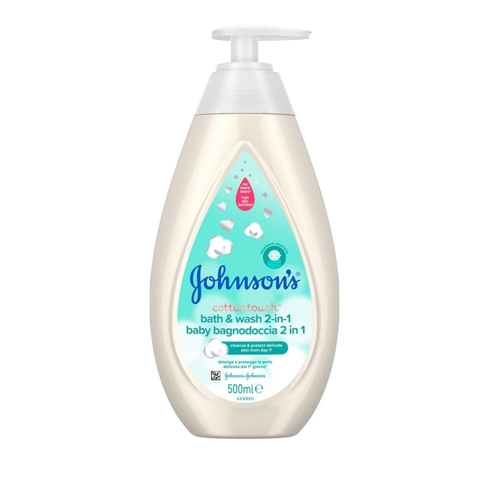 Johnsons & Johnsons Johnson's Baby CottonTouch 2-σε-1 Βρεφικό Αφρόλουτρο & Σαμπουάν 500ml