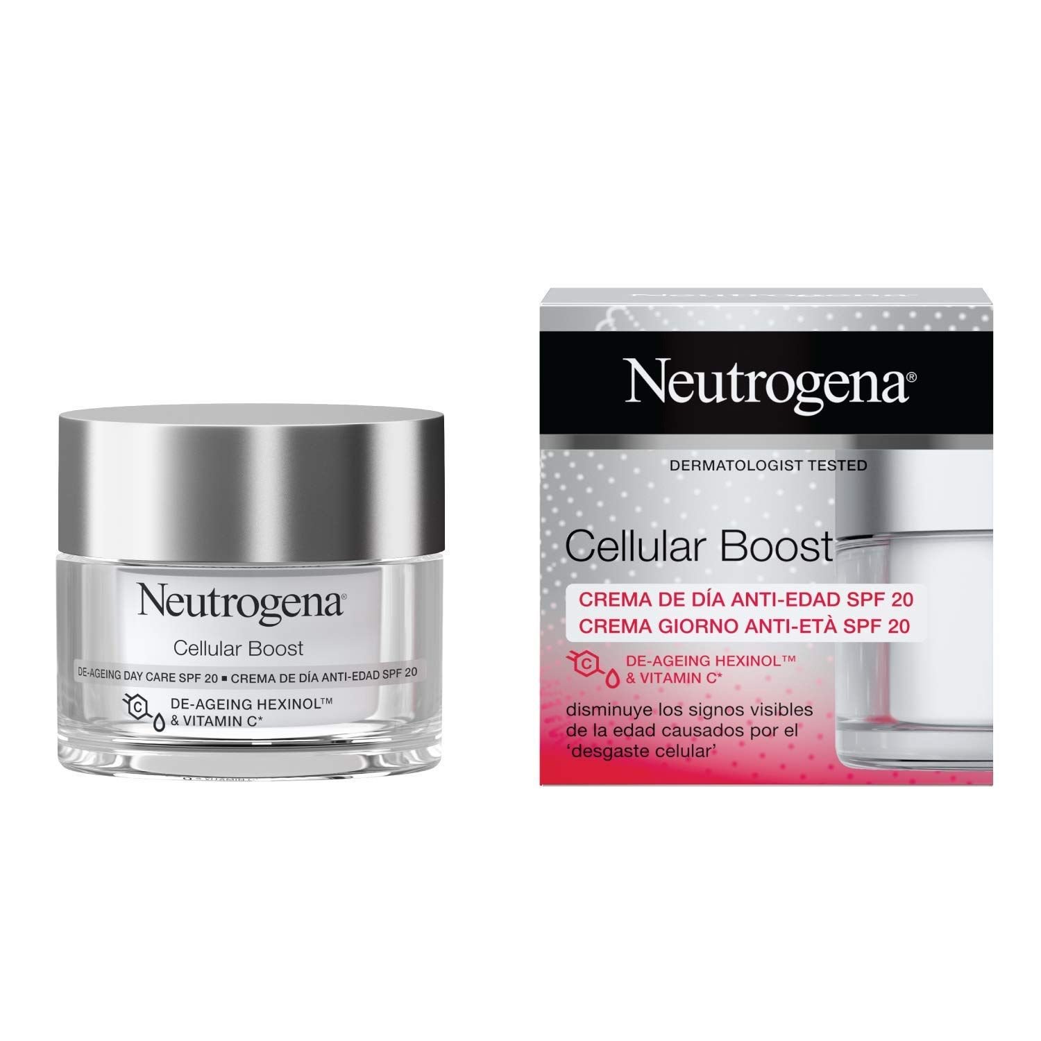 Neutrogena Cellular Boost De-Ageing Day Care SPF20 Αντιρυτιδική Κρέμα Προσώπου Ημέρας 50ml