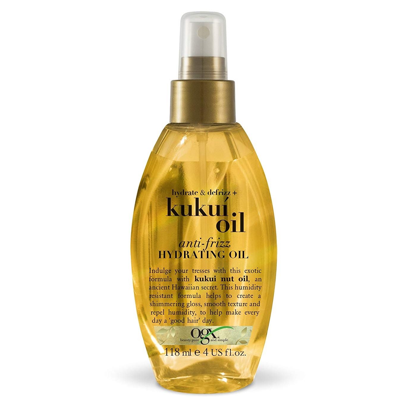 OGX Kukui Anti Frizz Hydrating Oil Ενυδατικό Έλαιο Μαλλιών Κατά του Φριζαρίσματος 118ml