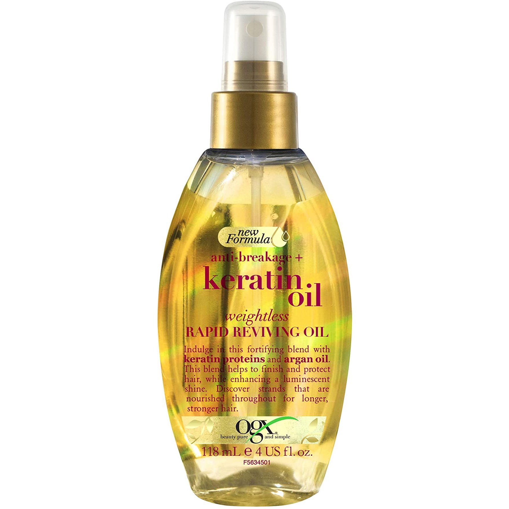 OGX Keratin Rapid Reviving Oil Έλαιο Άμεσης Ενδυνάμωσης & Προστασίας των Μαλλιών 118ml