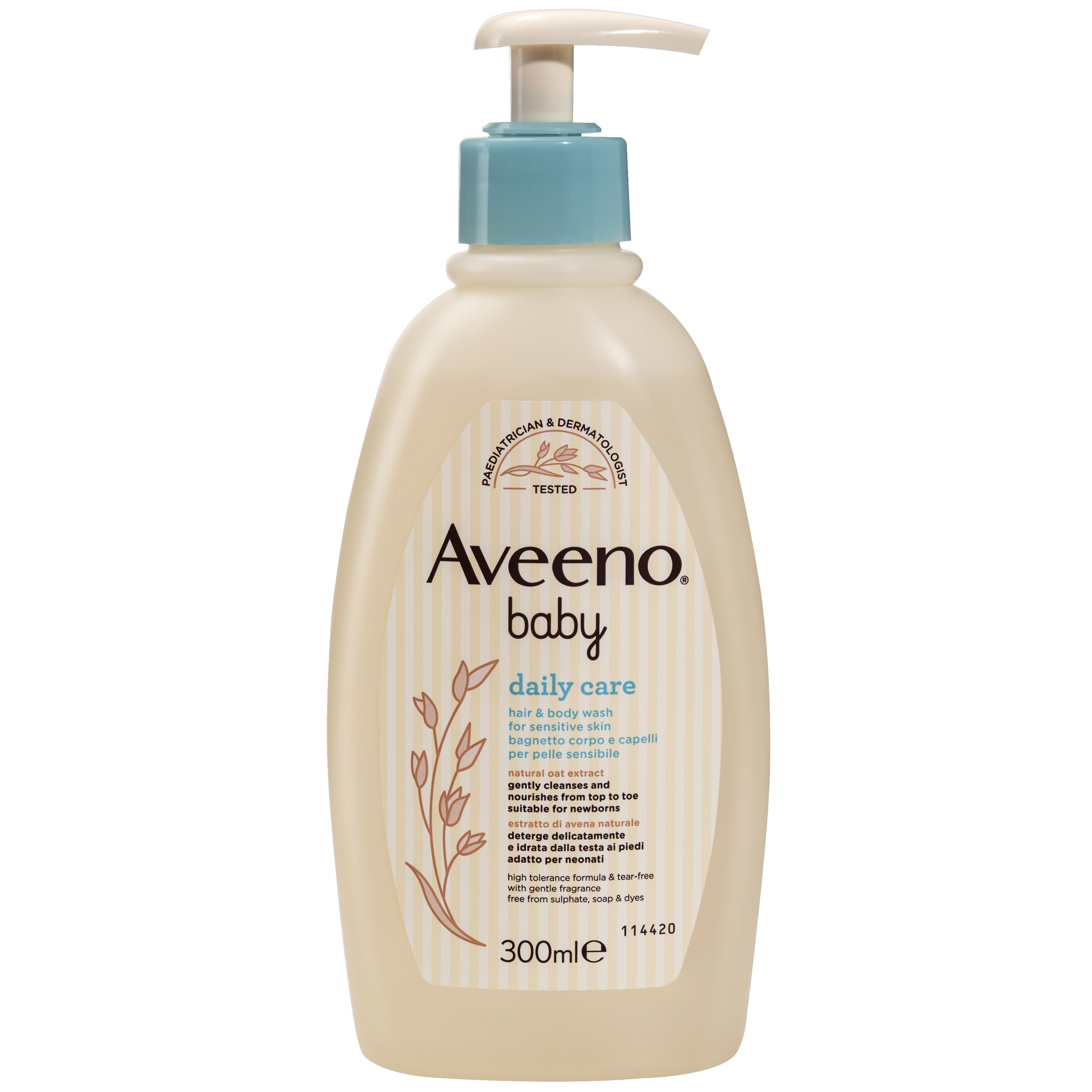 Aveeno Baby Daily Care Baby Hair & Body Wash Σαμπουάν & Αφρόλουτρο για Μωρά 300ml