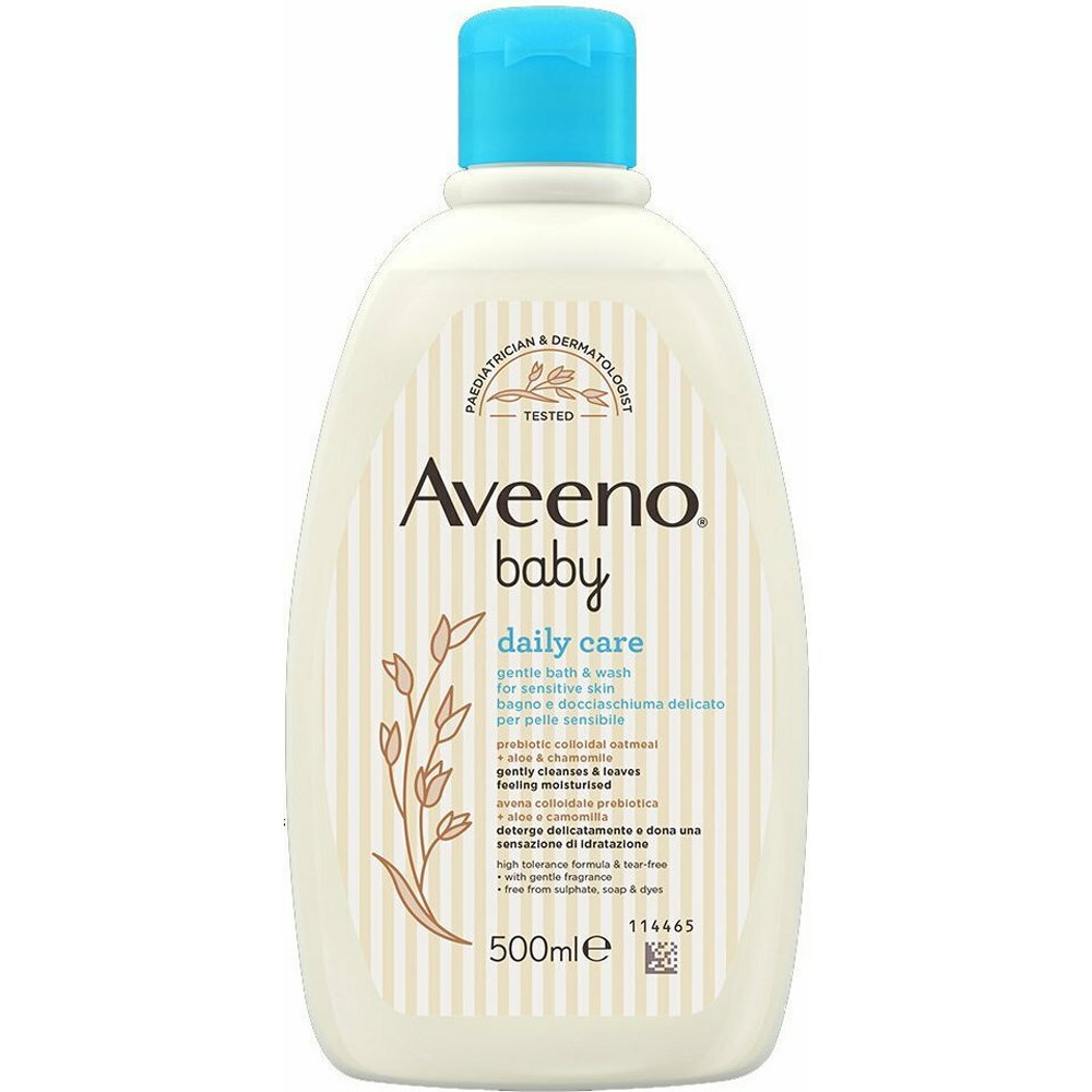 Aveeno Baby Daily Care Gentle Bath & Wash for Sensitive Skin Ήπιο Αφρόλουτρο Καθαρισμού για Ευαίσθητες Βρεφικές Επιδερμίδες με Απαλό Άρωμα 500ml