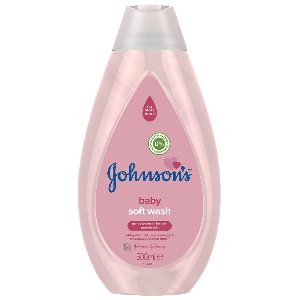 Johnsons & Johnsons Johnson's Baby Soft Wash Βρεφικό Αφρόλουτρο που Καθαρίζει & Ενυδατώνει την Ευαίσθητη Επιδερμίδα του Μωρού 500ml