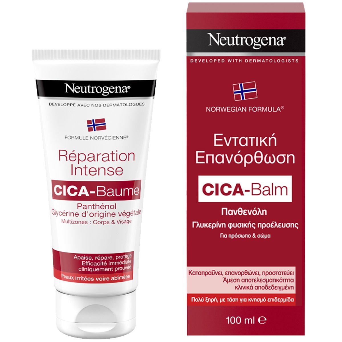 Neutrogena Cica Balm Βάλσαμο Εντατικής Επανόρθωσης Προσώπου & Σώματος με Πανθενόλη 100ml