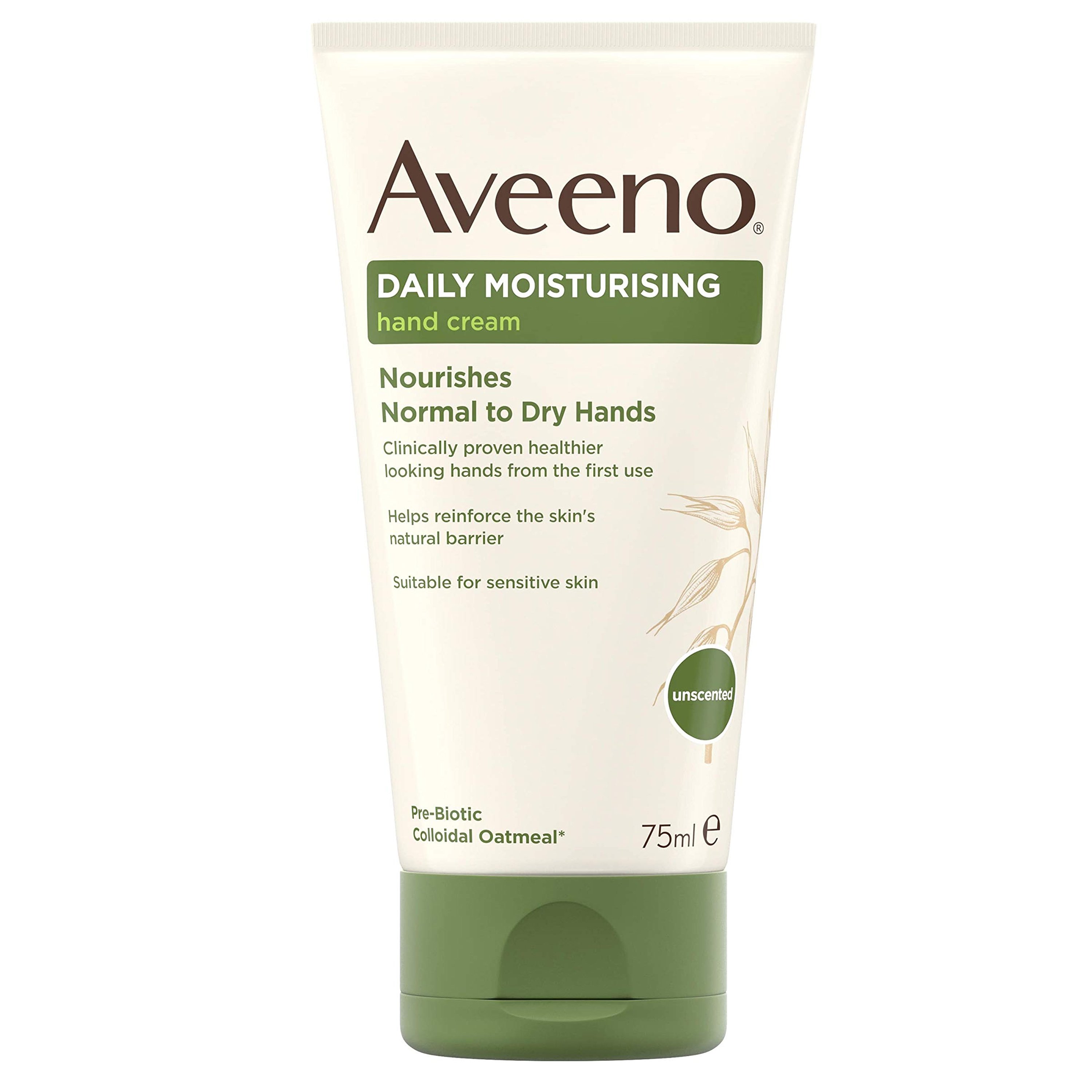Aveeno Daily Moisturising & Nourishes Hand Cream for Normal to Dry Hands Ενυδατική Κρέμα Χεριών για Κανονικές & Ξηρές Επιδερμίδες 75ml
