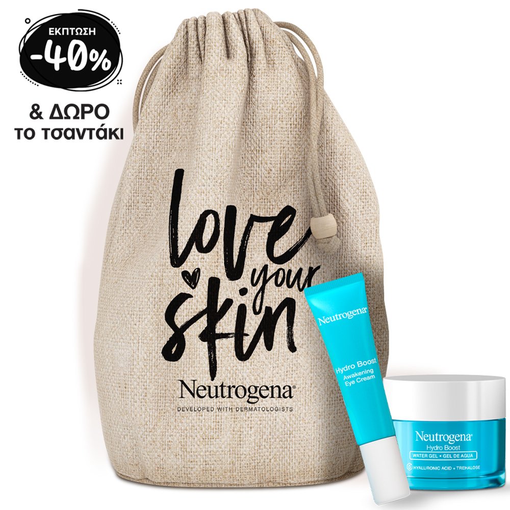 Neutrogena Promo Set Hydro Boost Water Gel για Μεικτή, Κανονική Επιδερμίδα 50ml & Hydro Boost Κρέμα Ματιών 15ml & Δώρο Τσαντάκι