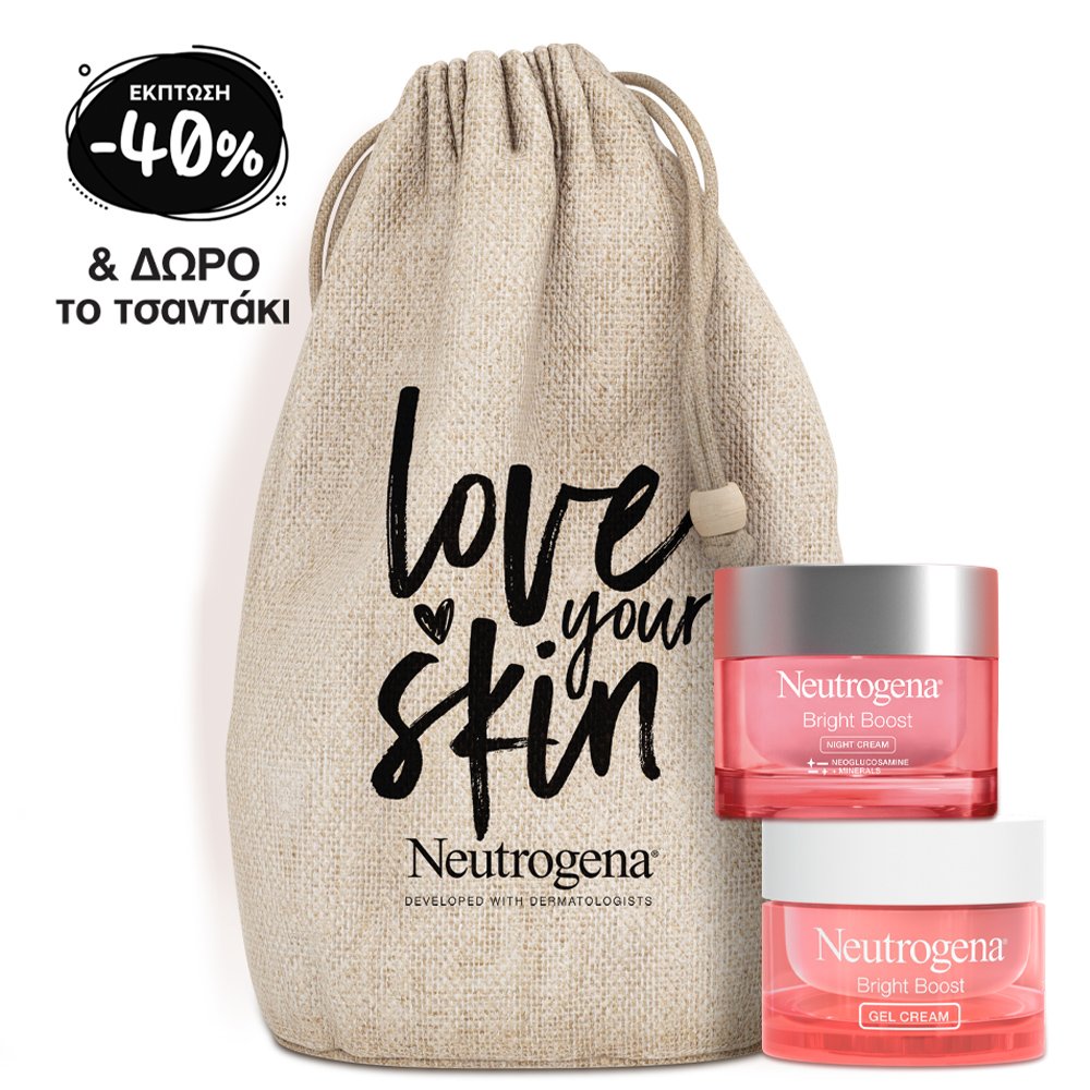 Neutrogena Promo Set Bright Boost Κρέμα Ημέρας 50ml & Κρέμα Νυκτός 50ml & Δώρο Τσαντάκι