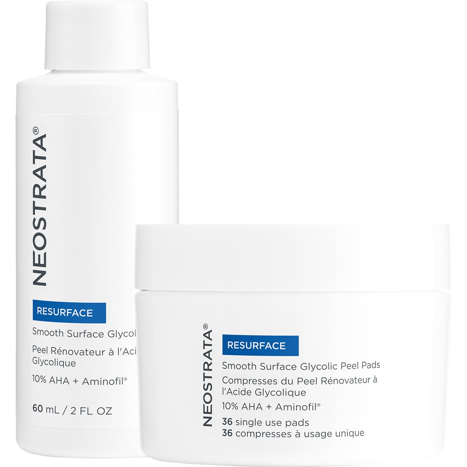 Neostrata Resurface Smooth Surface Glycolic Peel High Strength Exfoliating Treatment Kit Χημικό Peeling Προσώπου Ισχυρής Απολεπιστικής Δράσης για Βελτίωση Υφής με Γλυκολικό Οξύ 10%, AHA & Aminofil 60ml