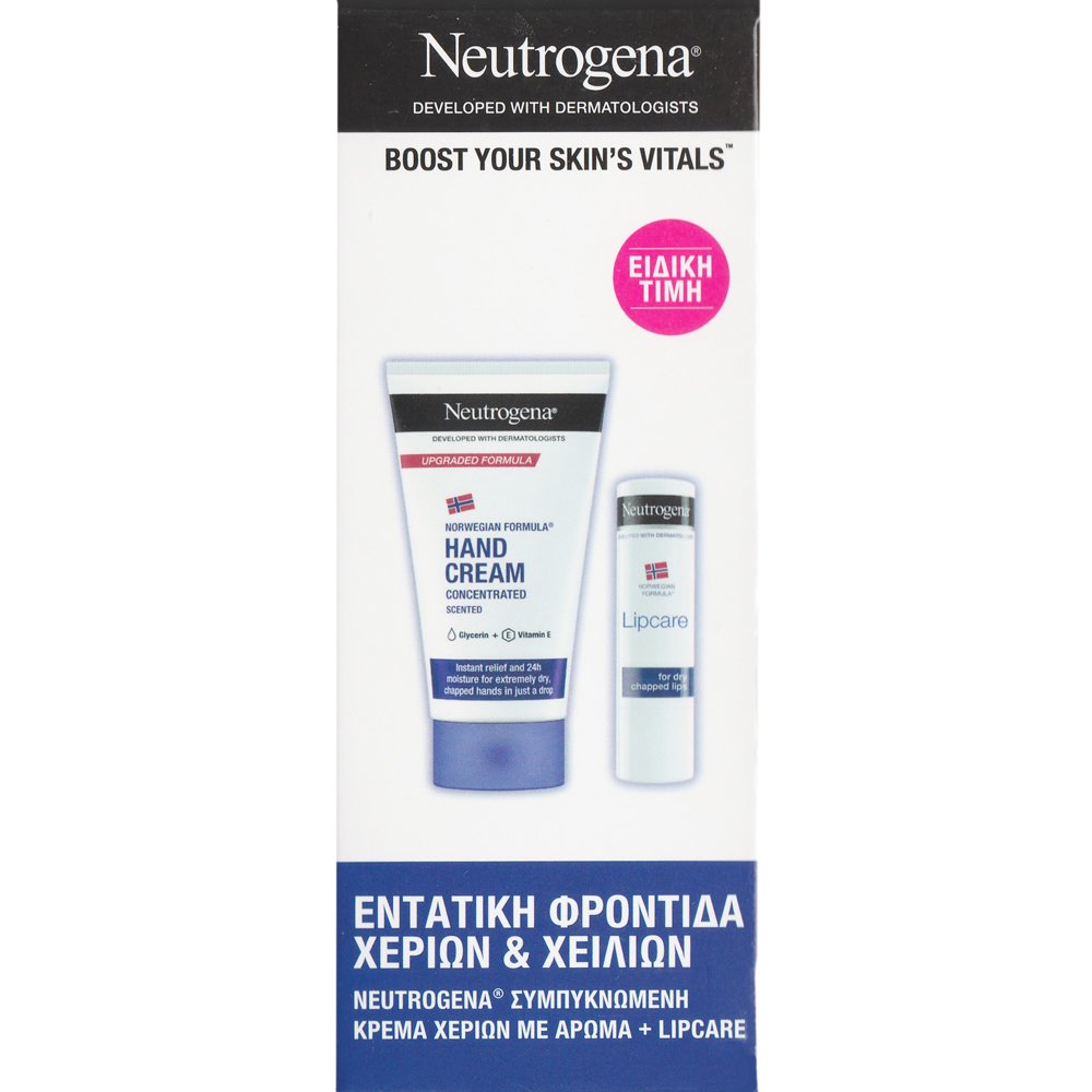Neutrogena Neutrogena Promo Norwegian Formula Scented Concentrated Hand Cream 75ml & Norwegian Formula Lipcare Stick 4,8g