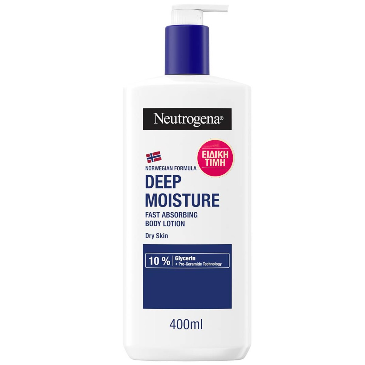 Neutrogena Neutrogena Promo Deep Moisture Fast Absorbing Lotion Body Γαλάκτωμα Σώματος για Βαθιά Ενυδάτωση & Άμεση Απορρόφηση 400ml