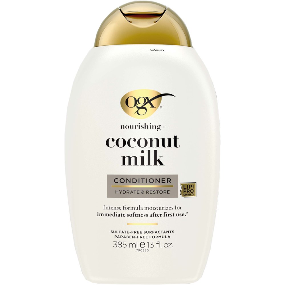 OGX OGX Nourishing Coconut Milk Hydarting Conditioner Μαλακτική Κρέμα Ενυδάτωσης με Γάλα Καρύδας για Δυνατά, Υγιή & Λαμπερά Μαλλιά 385ml