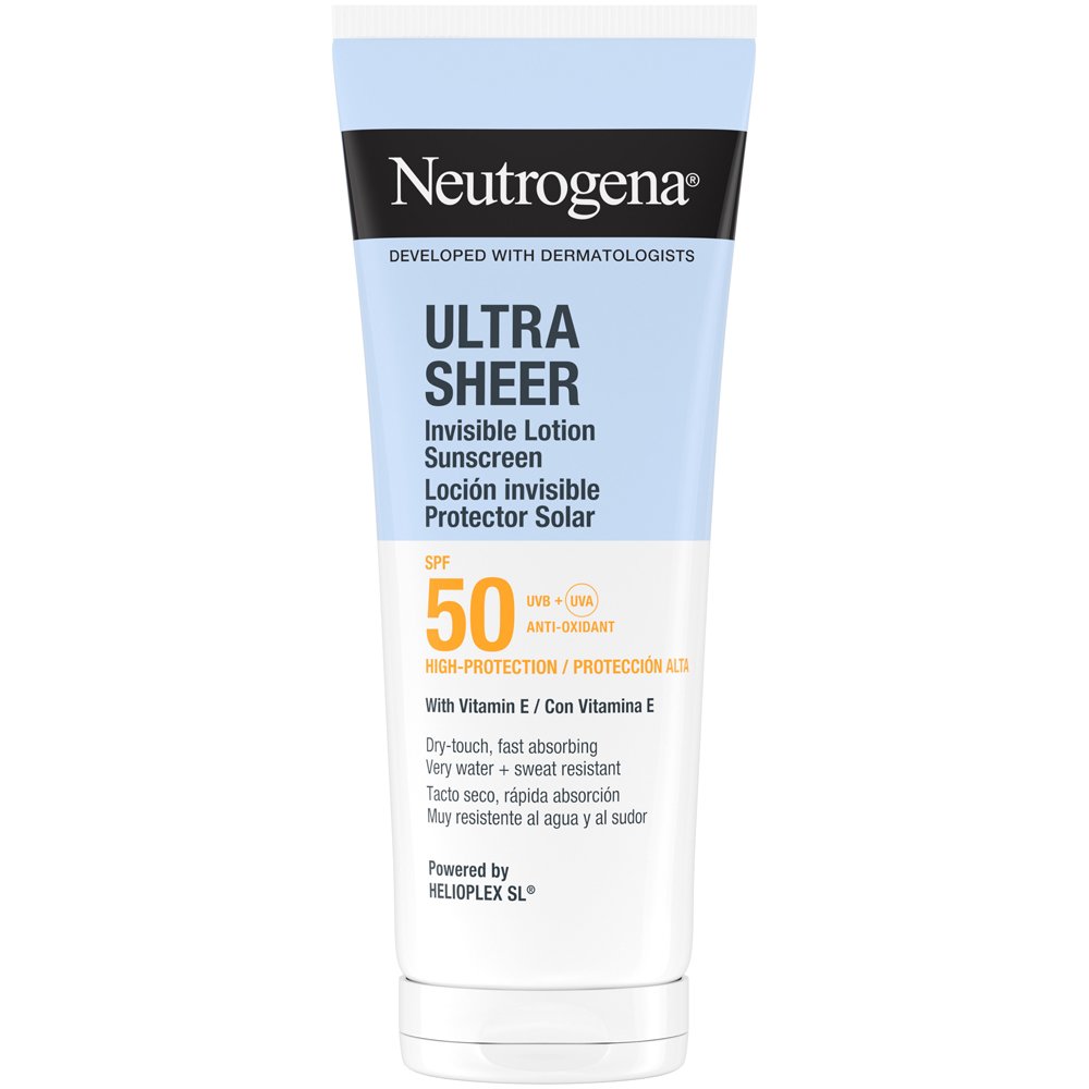 Neutrogena Ultra Sheer Sunscreen Invisible Spf50 Lotion Αντηλιακό Γαλάκτωμα Προσώπου Σώματος Λεπτόρρευστης Υφής Υψηλής Προστασίας για Όλους τους Τύπους Επιδερμίδας 200ml