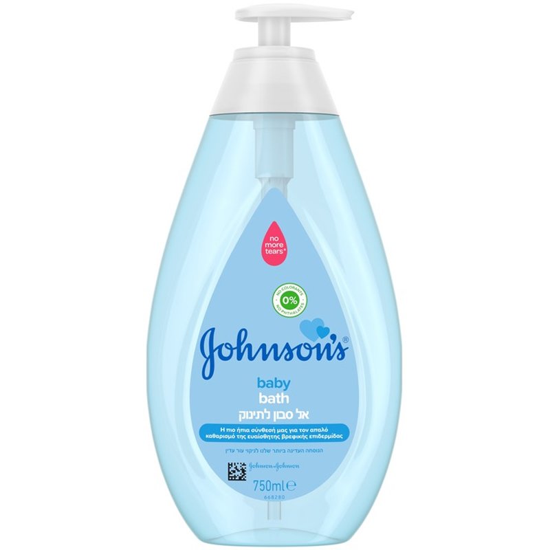 Johnsons & Johnsons Johnson's Baby Bath Blue Βρεφικό Αφρόλουτρο με την πιο Ήπια Σύνθεση για τον Απαλό Καθαρισμό της Ευαίσθητης Βρεφικής Επιδερμίδας 750ml