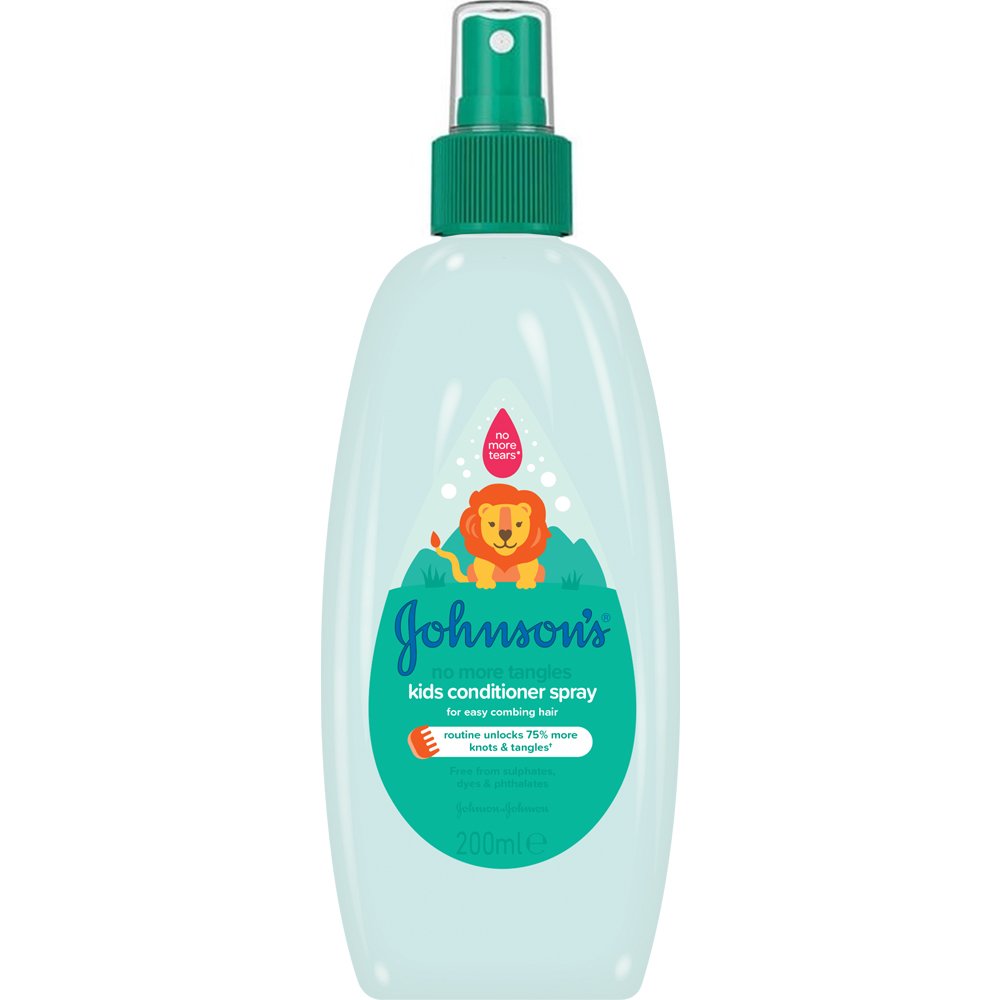 Johnsons & Johnsons Johnson's No More Tangles Kids Conditioner Spray Ξεμπλέκει τους Κόμπους Αφήνοντας τα Μαλλιά Ευκολοχτένιστα 200ml