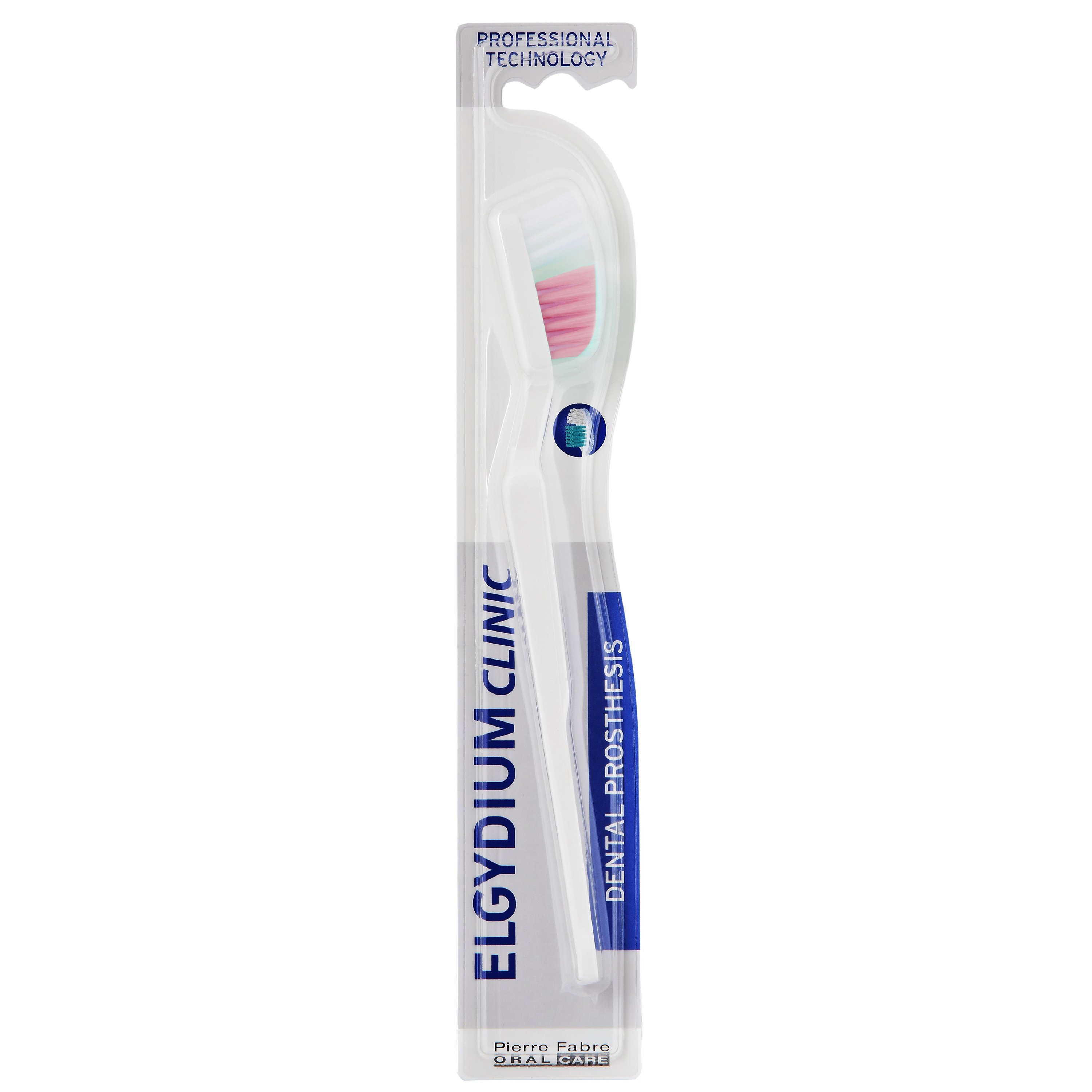 Elgydium Clinic Dental Prosthesis Οδοντόβουρτσα Σχεδιασμένη για την Καθημερινή Φροντίδα των Τεχνητών Οδοντοστοιχιών 1 Τεμάχιο