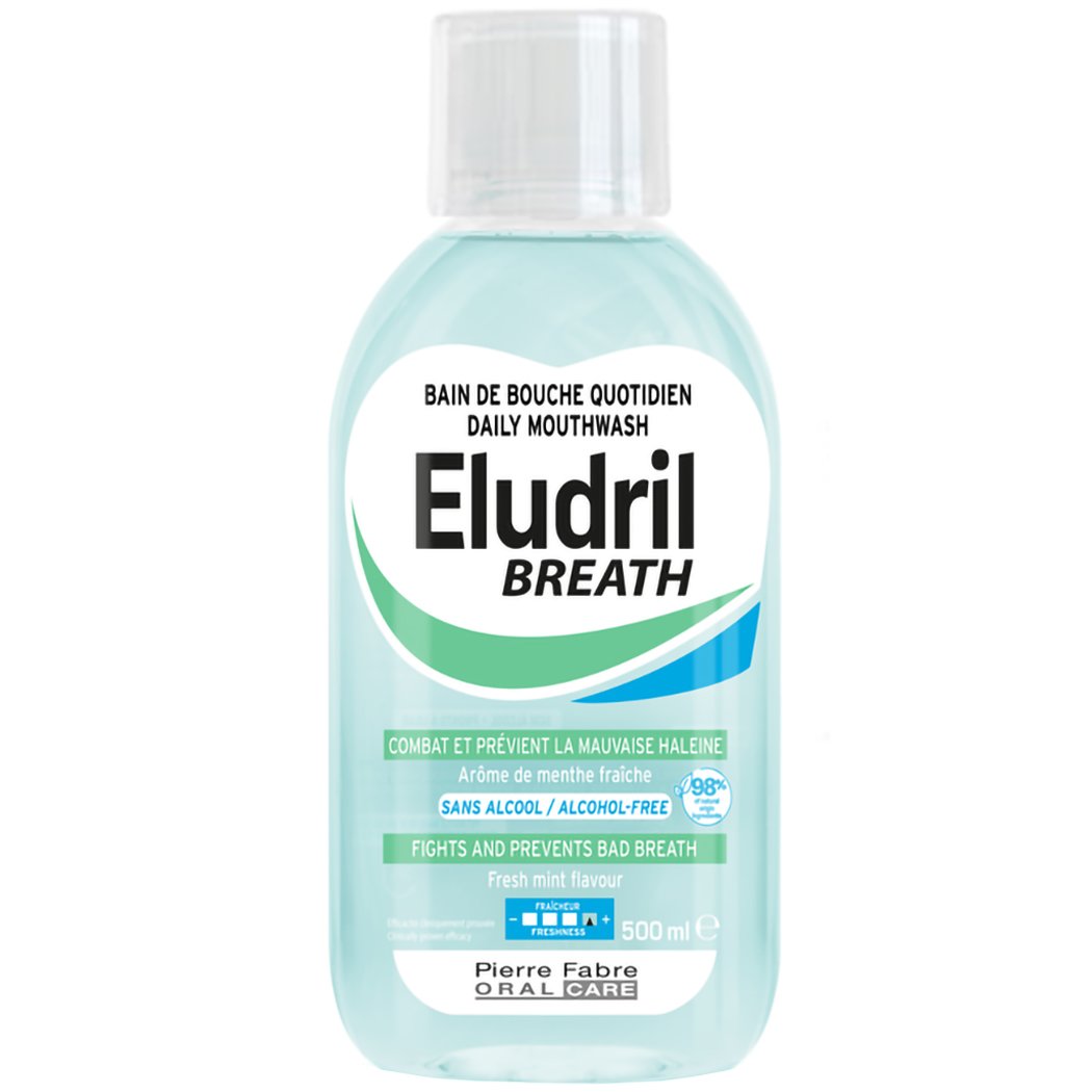 Eludril Breath Daily Mouthwash Στοματικό Διάλυμα Κατά της Κακοσμίας, με Δροσερή Γεύση Μέντας 500ml