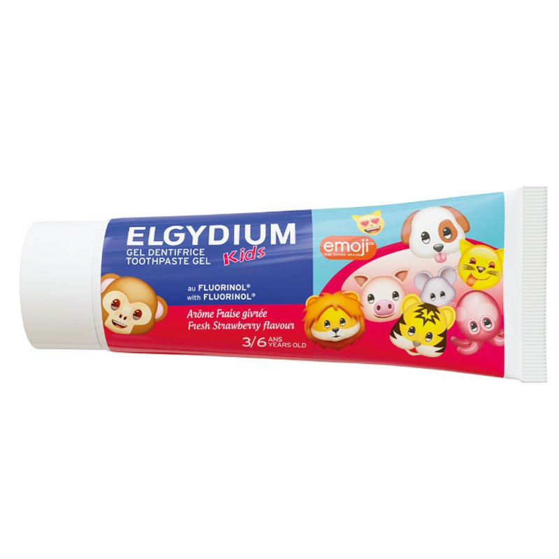 Elgydium Kids Emoji Toothpaste Gel Παιδική Οδοντόπαστα από 3-6 Ετών με Γεύση Φρέσκιας Φράουλας 50ml