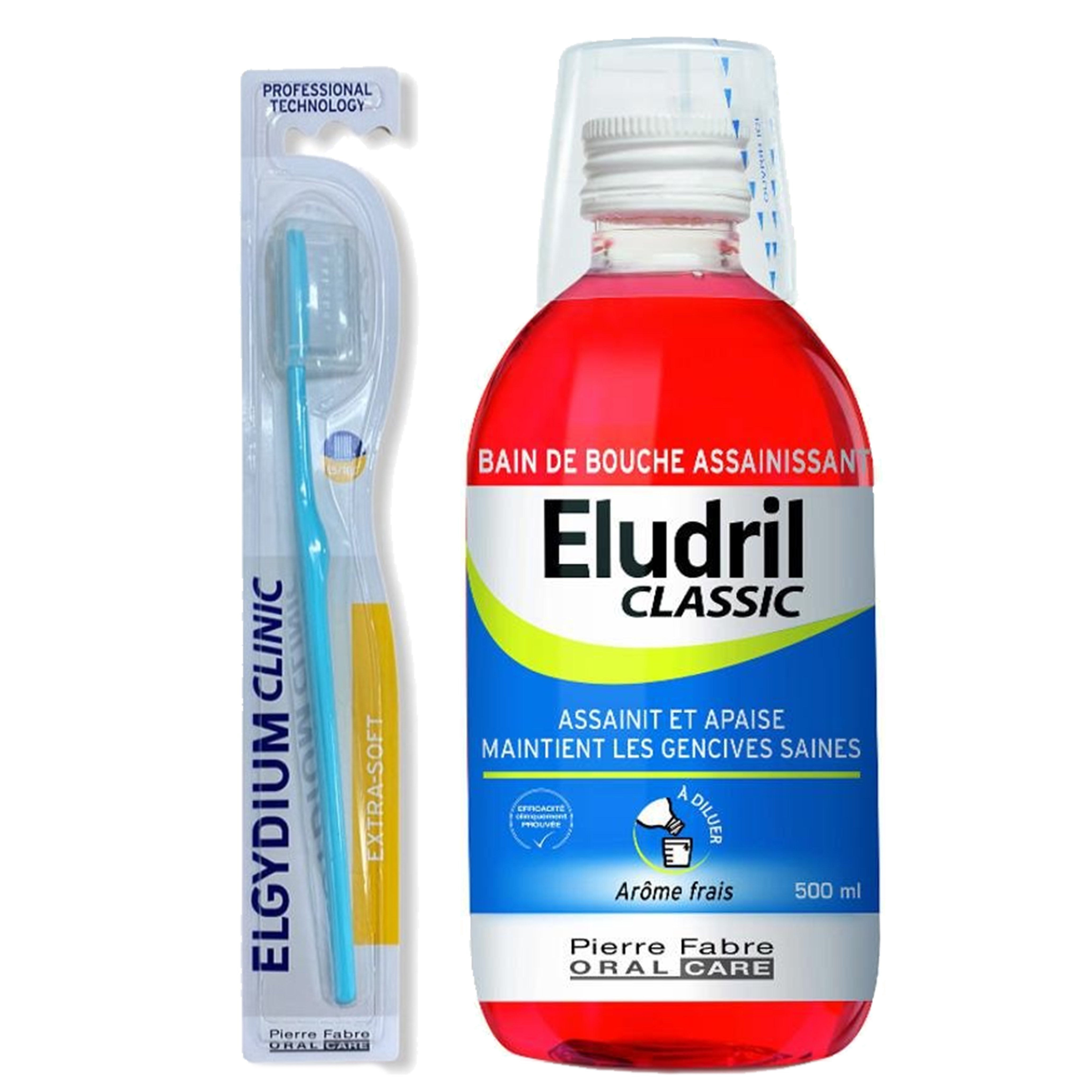 Eludril Promo Classic Mouthwash 500ml & Elgydium Clinic Toothbrush 15/100, 1 Τεμάχιο το Δεύτερο Προϊόν με 1€