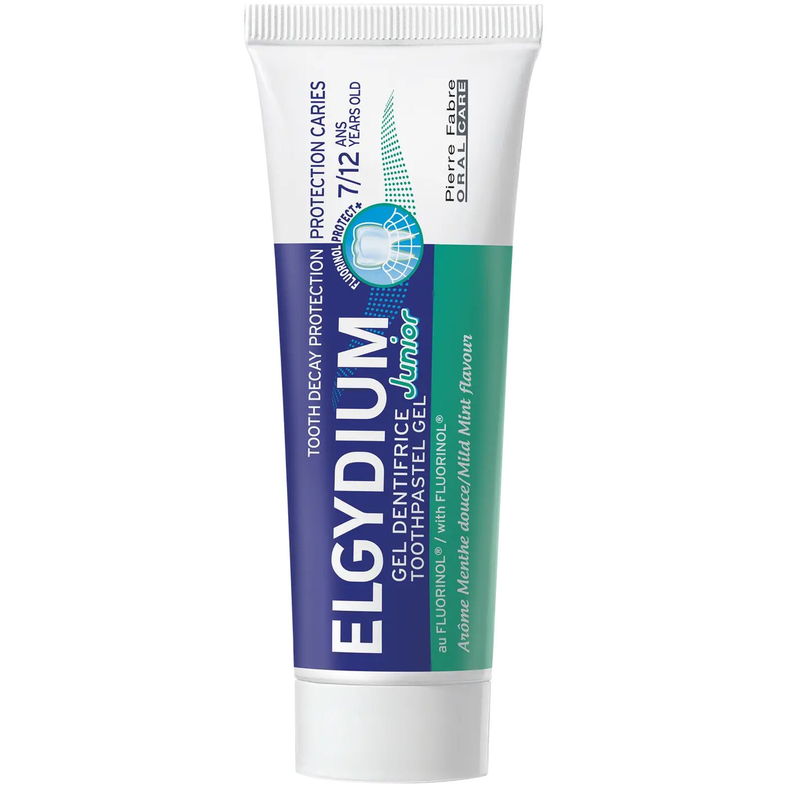 Pierre Fabre Oral Care Elgydium Junior Mild Mint Toothpaste Οδοντόκρεμα για Παιδιά Ηλικίας 7 Έως 12 Ετών που Προστατεύει από την Τερηδόνα με Γεύση Μέντα 50ml
