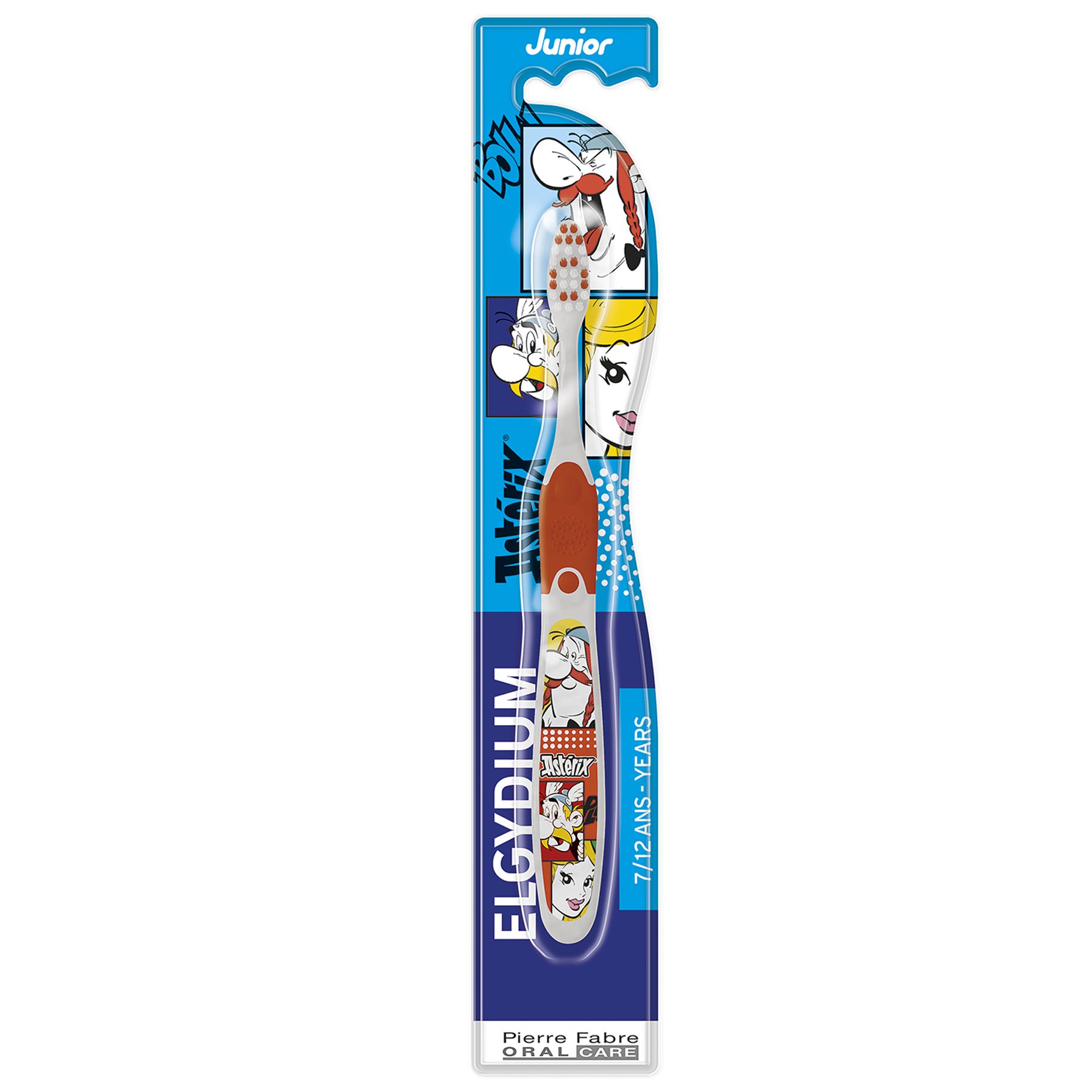 Pierre Fabre Oral Care Elgydium Junior Asterix Kids Toothbrush Οδοντόβουρτσα για παιδιά 7 έως 12 ετών με Μαλακές Ίνες 1 Τεμάχιο
