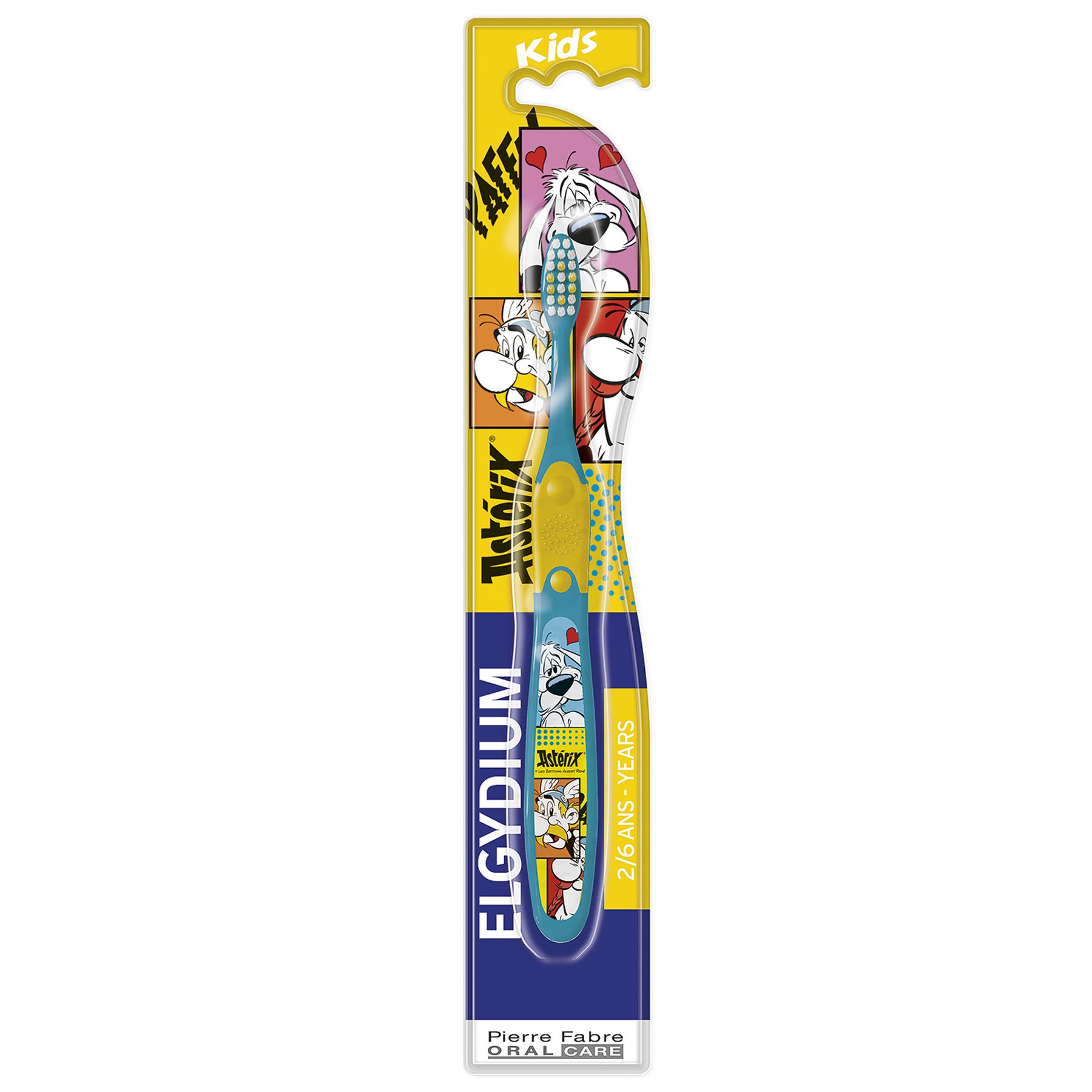 Elgydium Kids Asterix Toothbrush Οδοντόβουρτσα για παιδιά 2 έως 6 ετών με Μαλακές Ίνες 1 Τεμάχιο